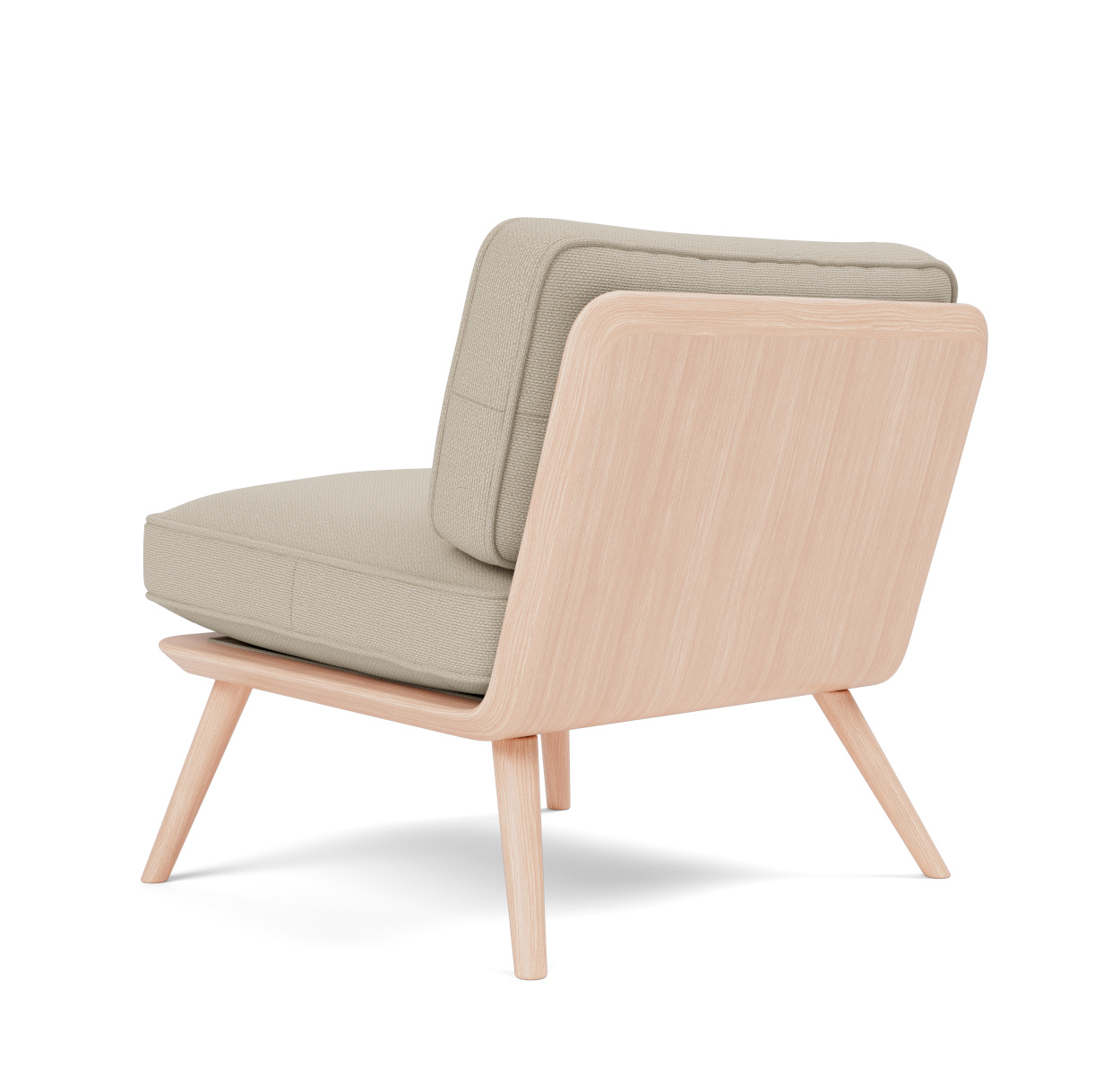 Spine Lounge Suite Chair Petit, eiche lackiert / grand linen natur 0024