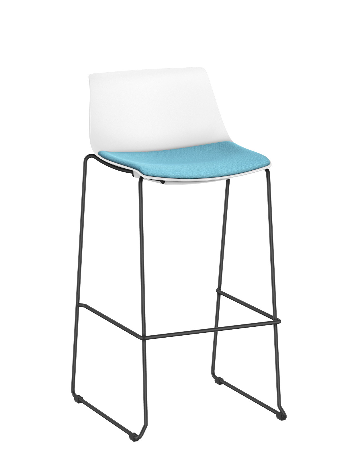 SHUFFLEis1 SU232 Barhocker von Interstuhl, drehbar, komfortabel gepolstert, vielseitig für Küche, Bar und Büro