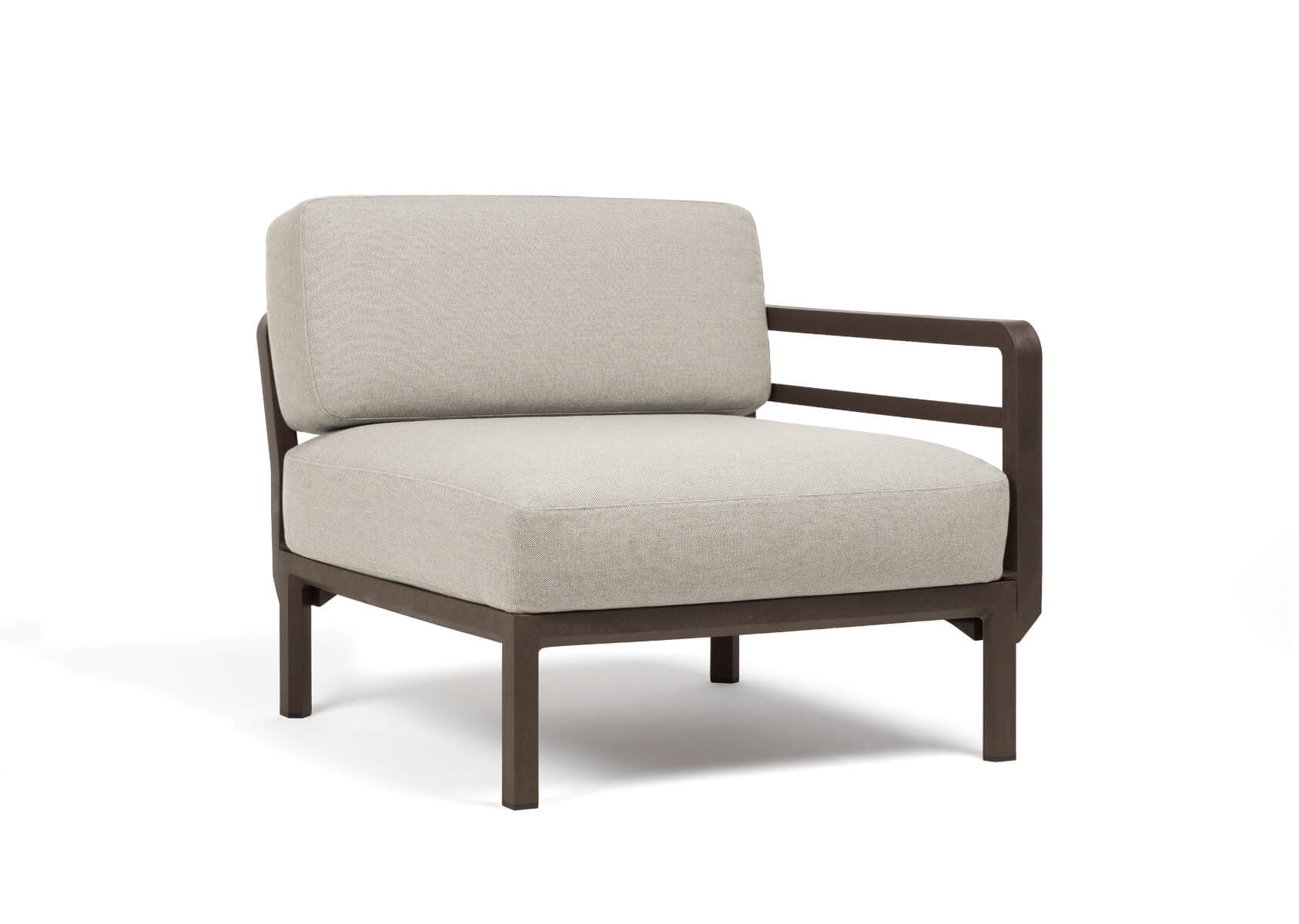 Nardi Maximo 5 Modulsofa Seitenelement, terra/perla Sunbrella, wetterfest, langlebig, italienisches Outdoor-Design