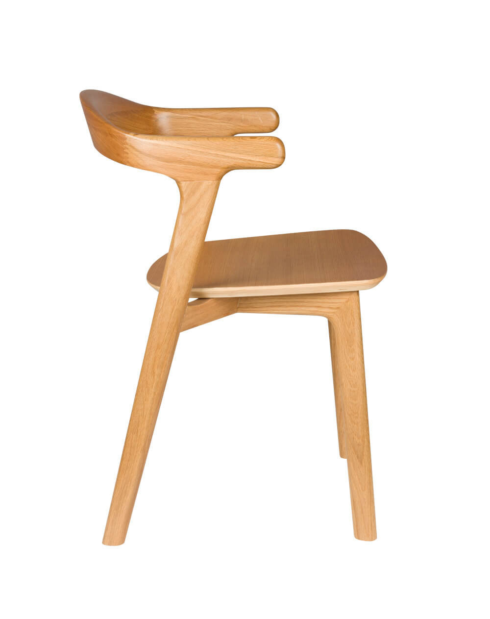 Zuiver Northwood Stuhl Eiche natur, mit ergonomisch geformtem Sitz, langlebig, modern und zeitlos für Essbereich oder Büro