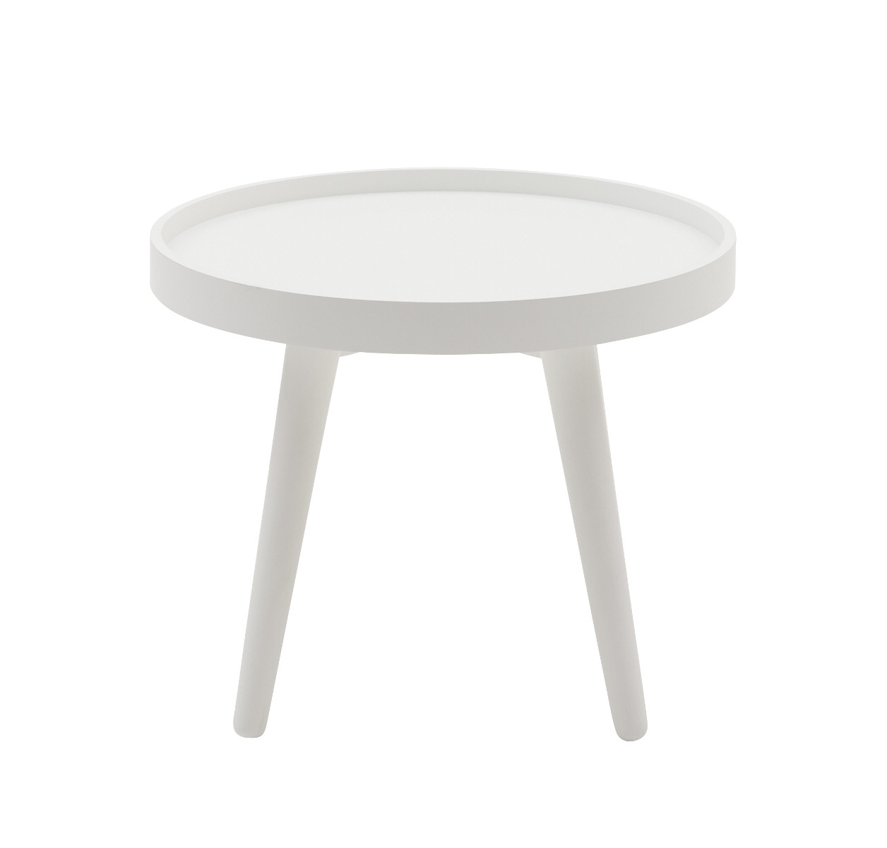 Softline Alma Beistelltisch small, weiß, kompakt und modern, vielseitig nutzbar, robustes Design für Wohnzimmer und Büro