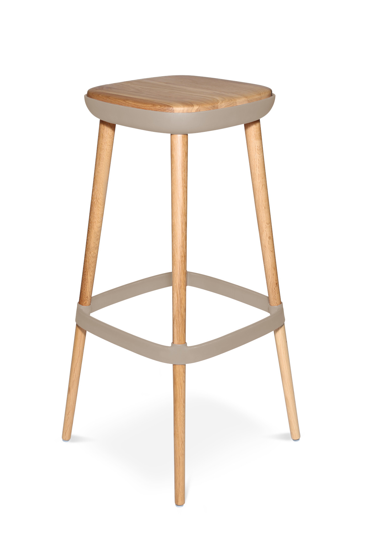 Stabiler Wagner W-2020 Hocker aus Holz und Metall, modernes Design für Küche und Bar