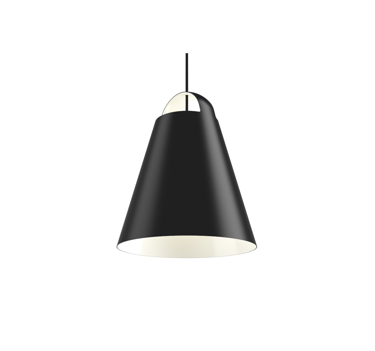 Louis Poulsen Above Pendelleuchte 40 cm schwarz, skandinavisches Design, direkte Lichtverteilung, Aluminium