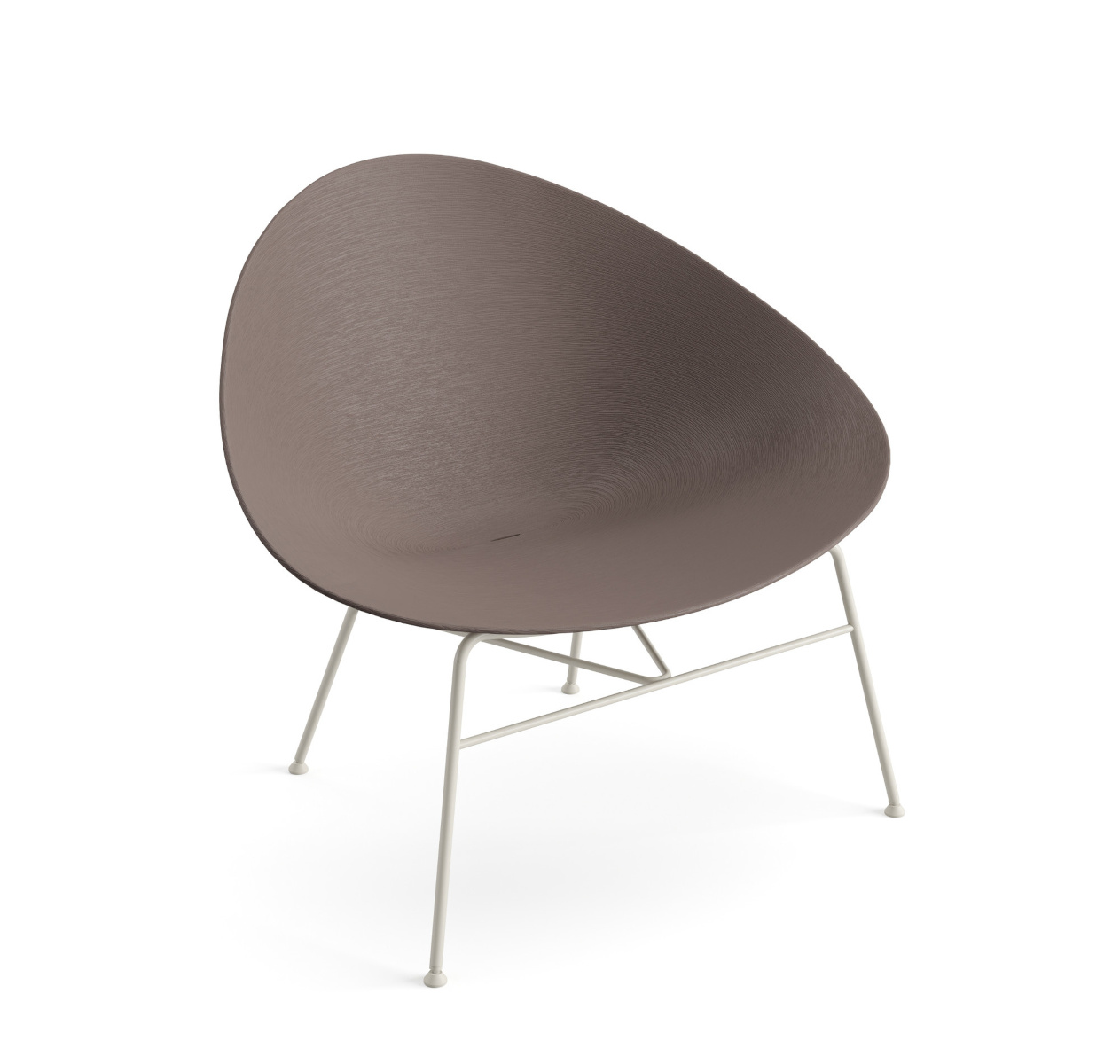 Adell Loungesessel, elfenbein / bark brown #6800