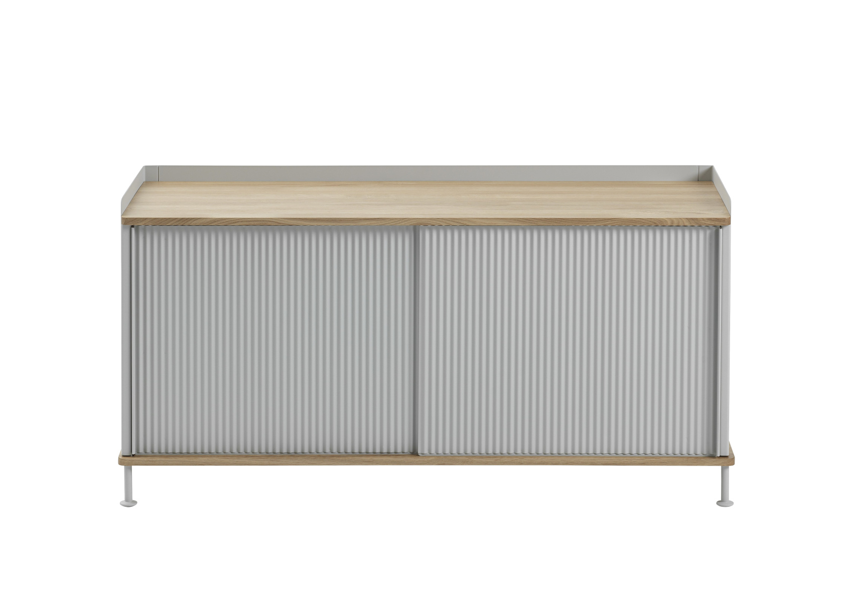 Enfold Sideboard, 124 x 63 cm, eiche lackiert / grau