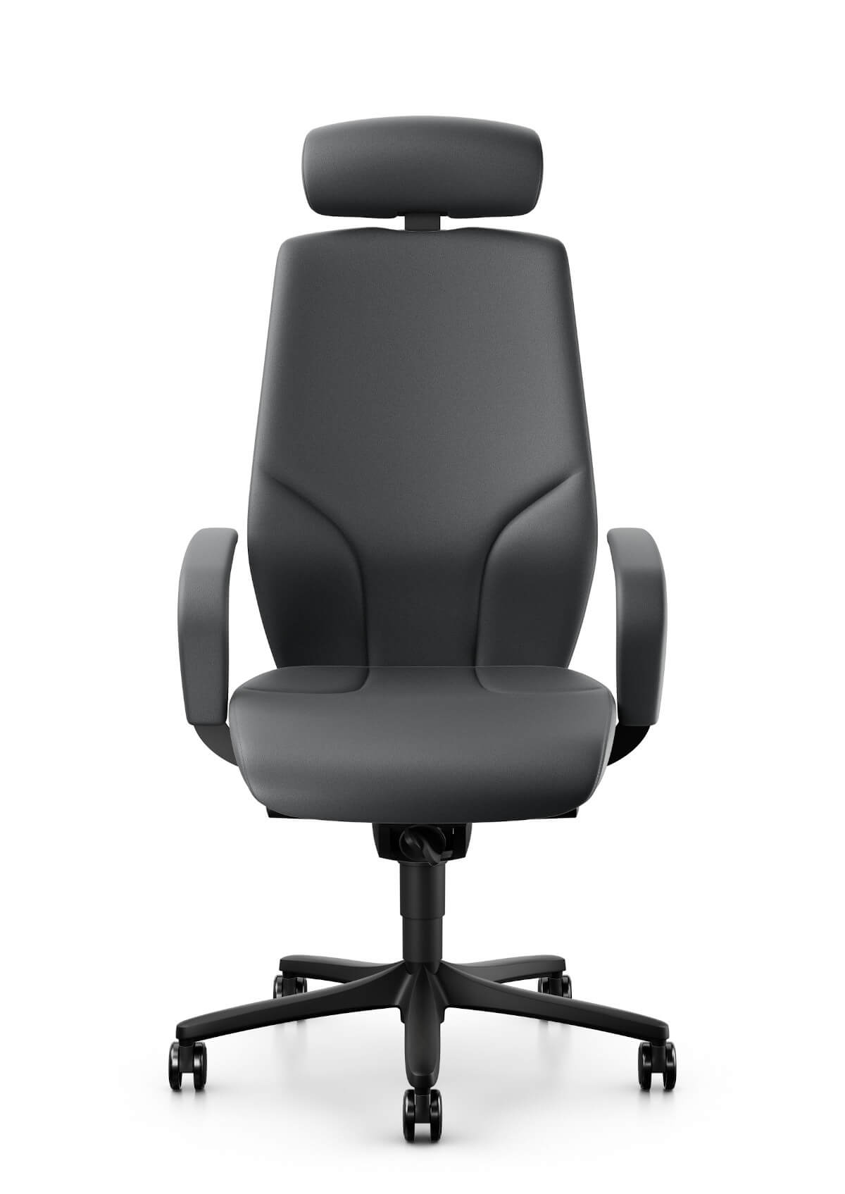 Giroflex 64-9878-24H Bürostuhl für Dauerbetrieb mit komfortablen Armlehnen, Kopfstütze und hoher Belastbarkeit