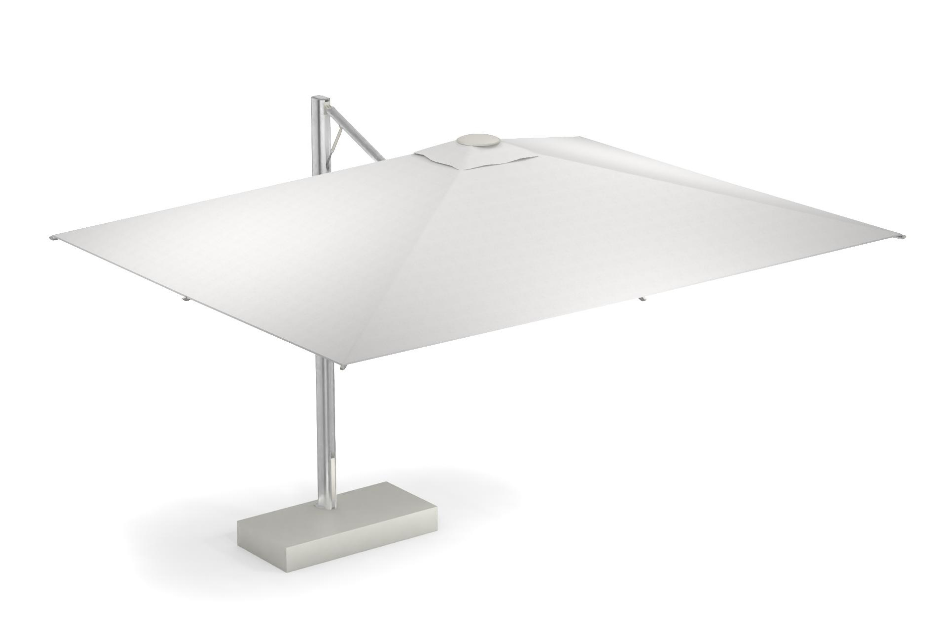 Shade Pro Sonnenschirm, 3x4 m, aluminium / weiß