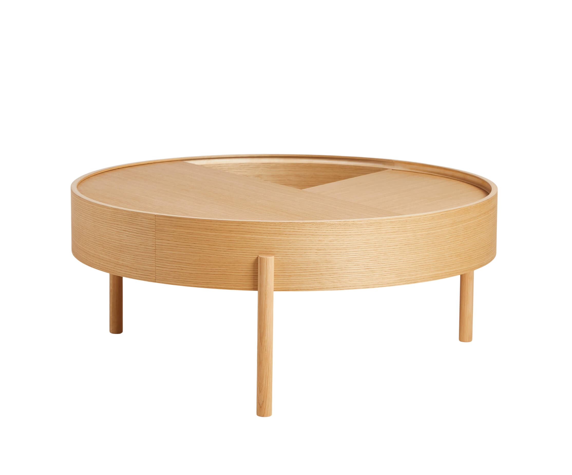 Arc Couchtisch, Ø 89 cm, esche weiß