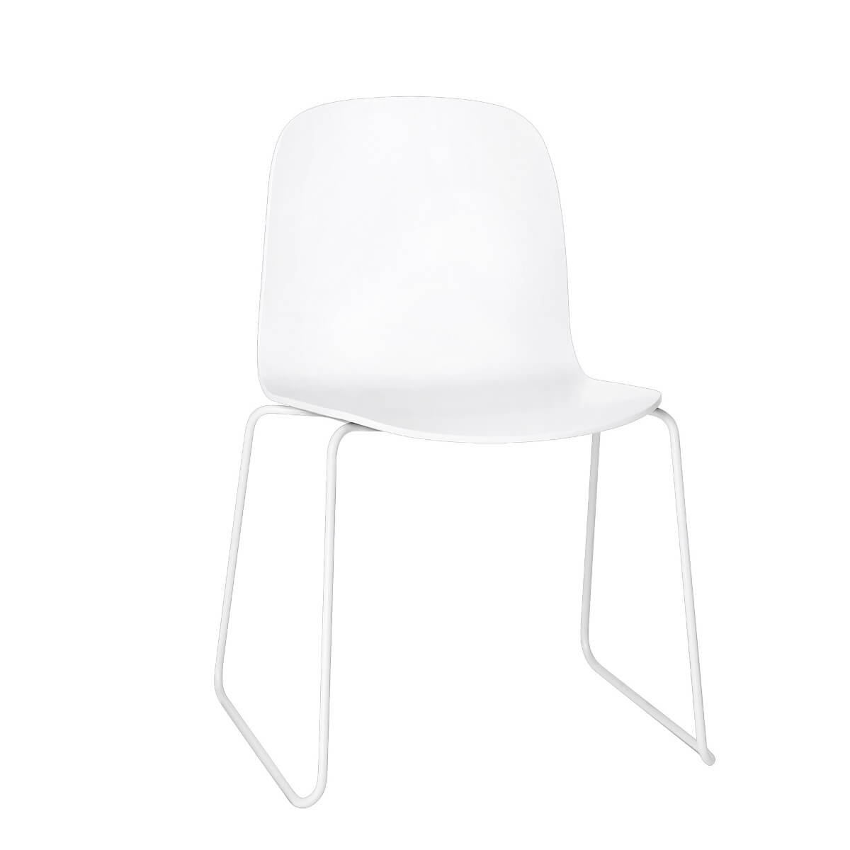 Visu Chair, sled base, weiß / weiß Visu Chair, sled base, weiß / weiß