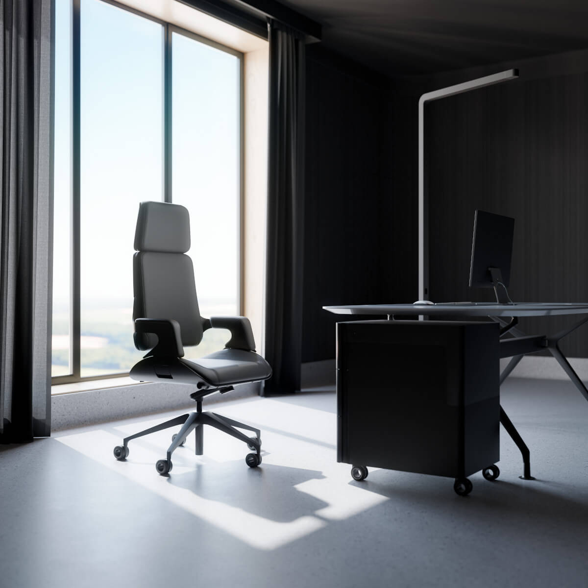 Interstuhl Silver 362S Bürodrehstuhl mit ergonomischer Rückenlehne und edlem Design für stilvolle Arbeitsplätze.
