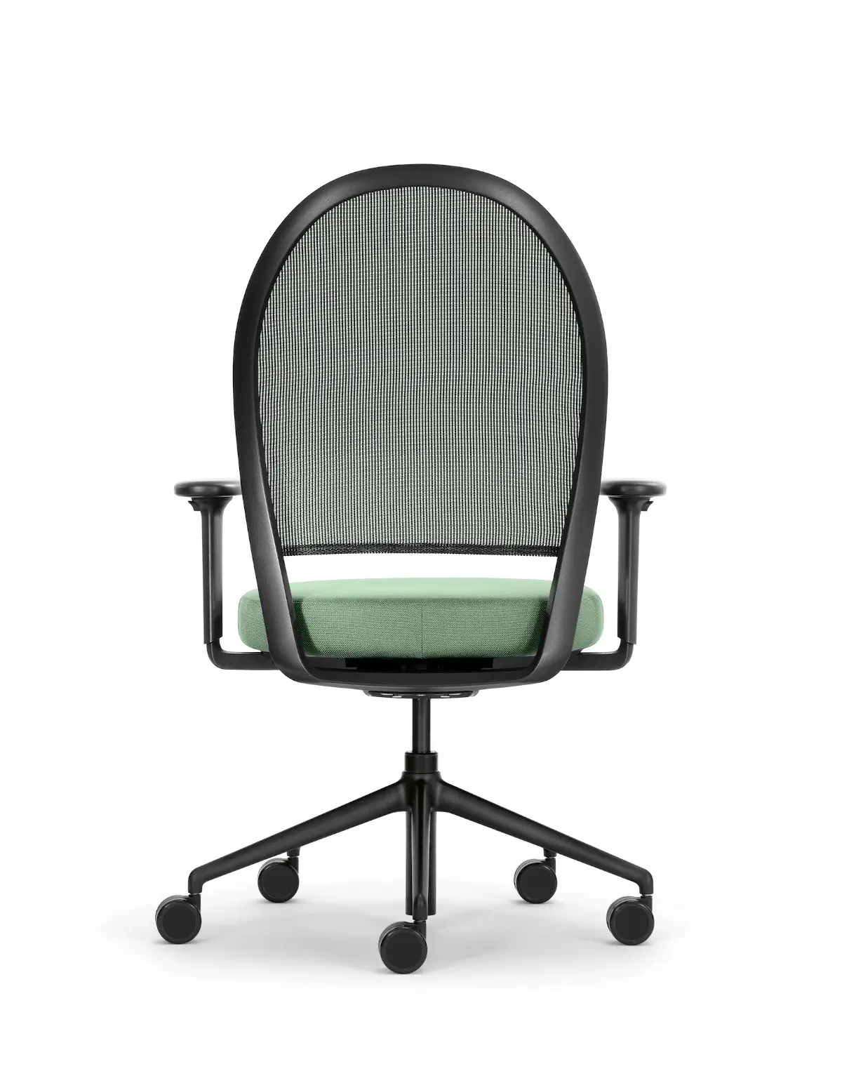 Girsberger Marva EcoKnit Bürostuhl in Lichtgrün von hinten