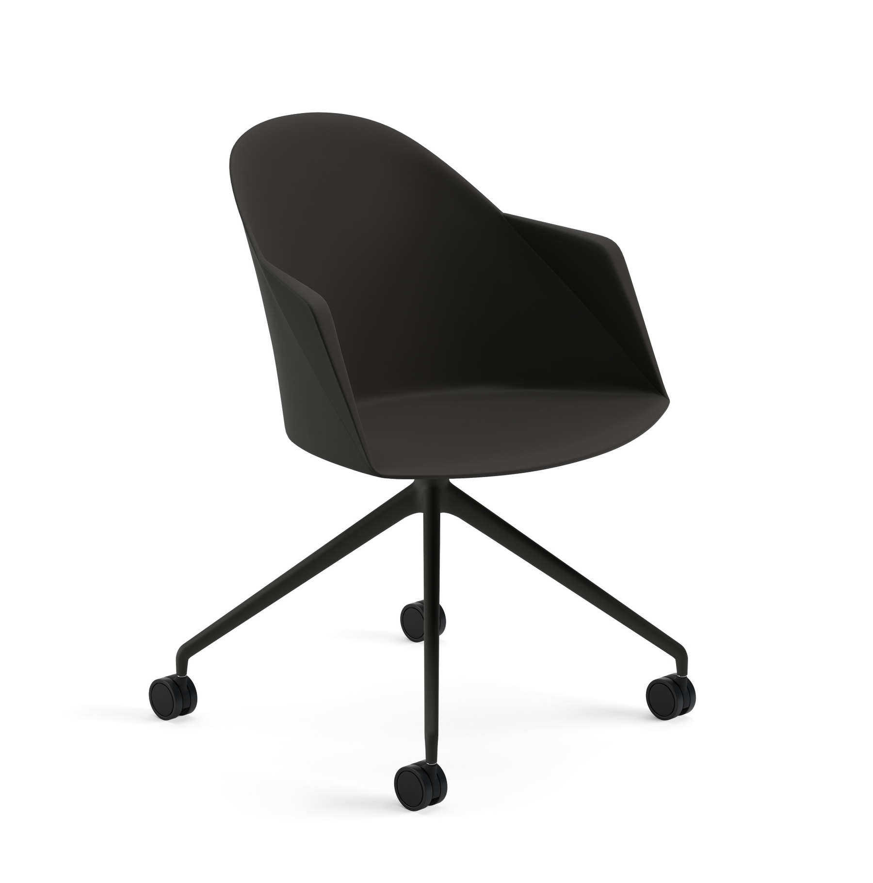 Cila Armsessel, kunststoff, schwarz #2232