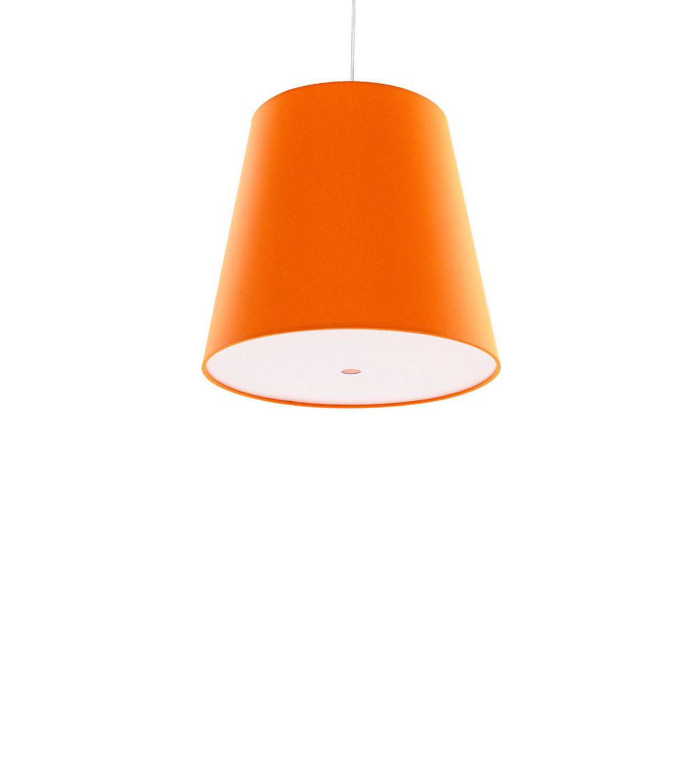 FRAUMAIER Single SmallCluster Pendelleuchte in Orange, modern, minimalistisches Design, Hängeleuchte für Wohnzimmer oder Küche