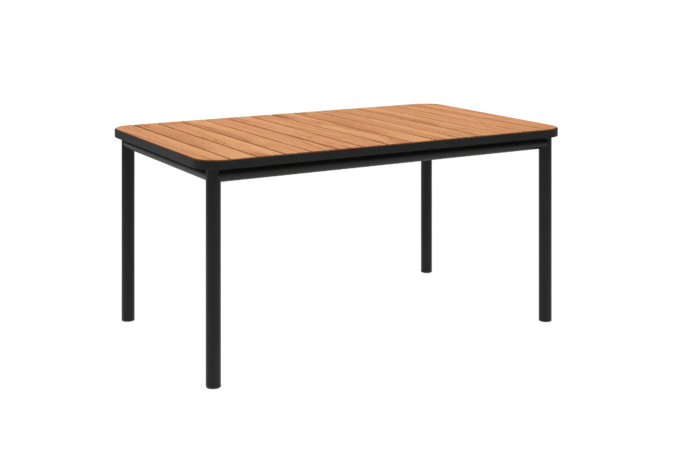 Kirra Gartentisch, 150 x 90 cm, schwarz / teakholz