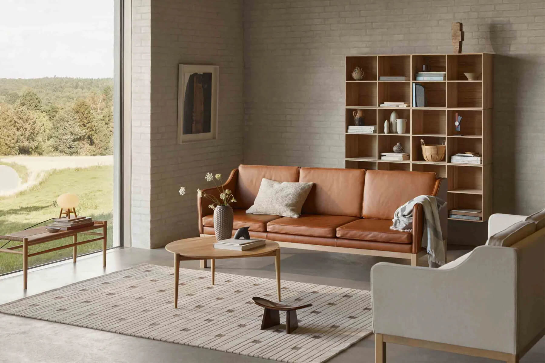 FDB Møbler L43 MK46 Sofa 3-Sitzer im modernen Wohnzimmer, bequem, hochwertig verarbeitet, zeitloses dänisches Design