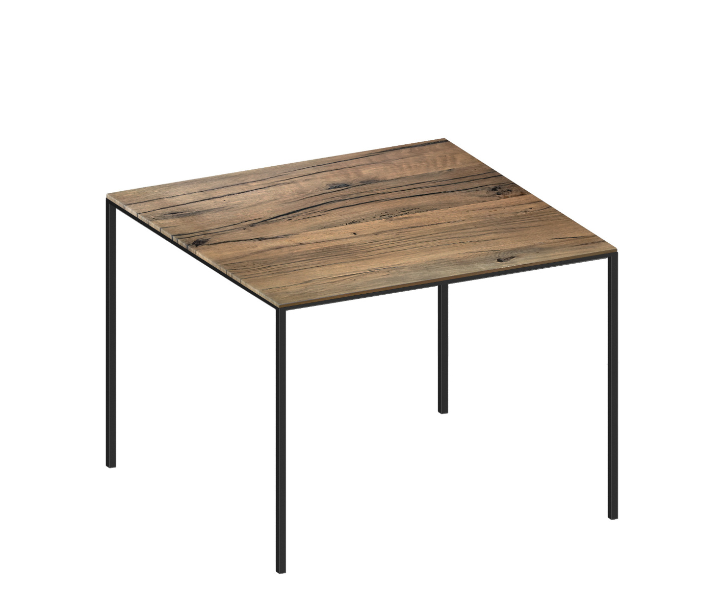 Mini Tavolo HPL Tisch, 69 x 69 cm, schwarz / rust