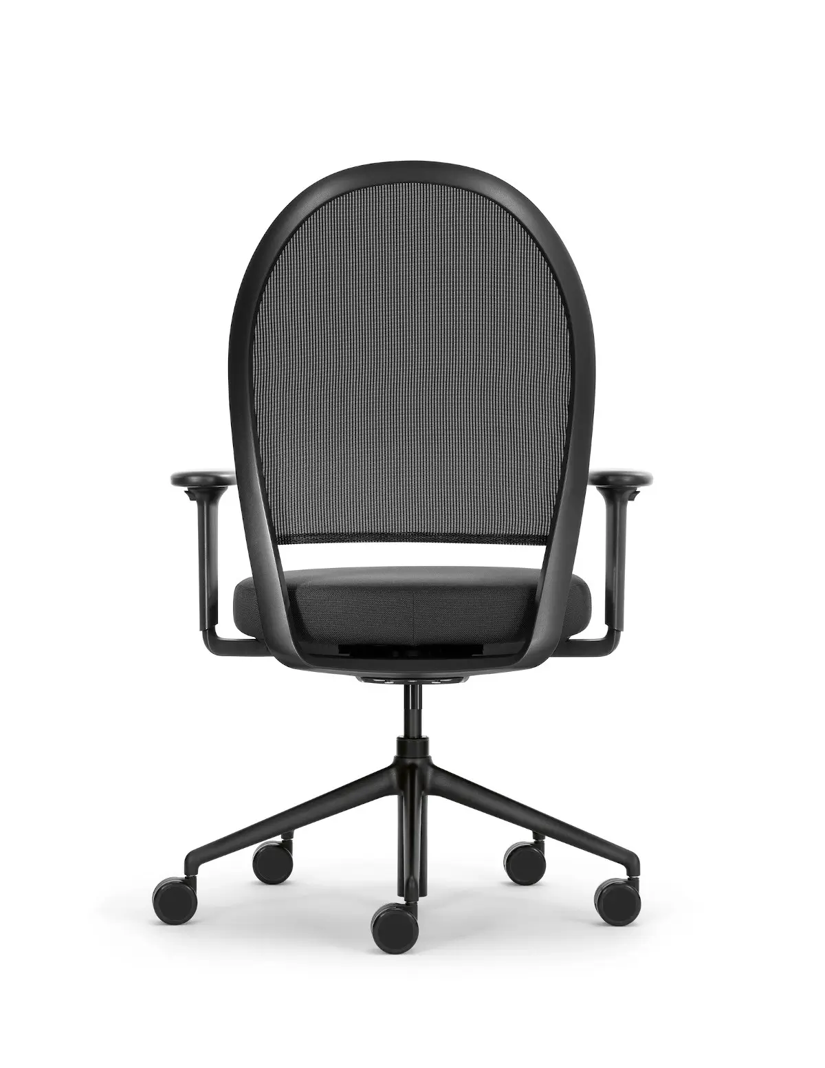 Girsberger Marva EcoKnit Bürostuhl in Schwarz von hinten