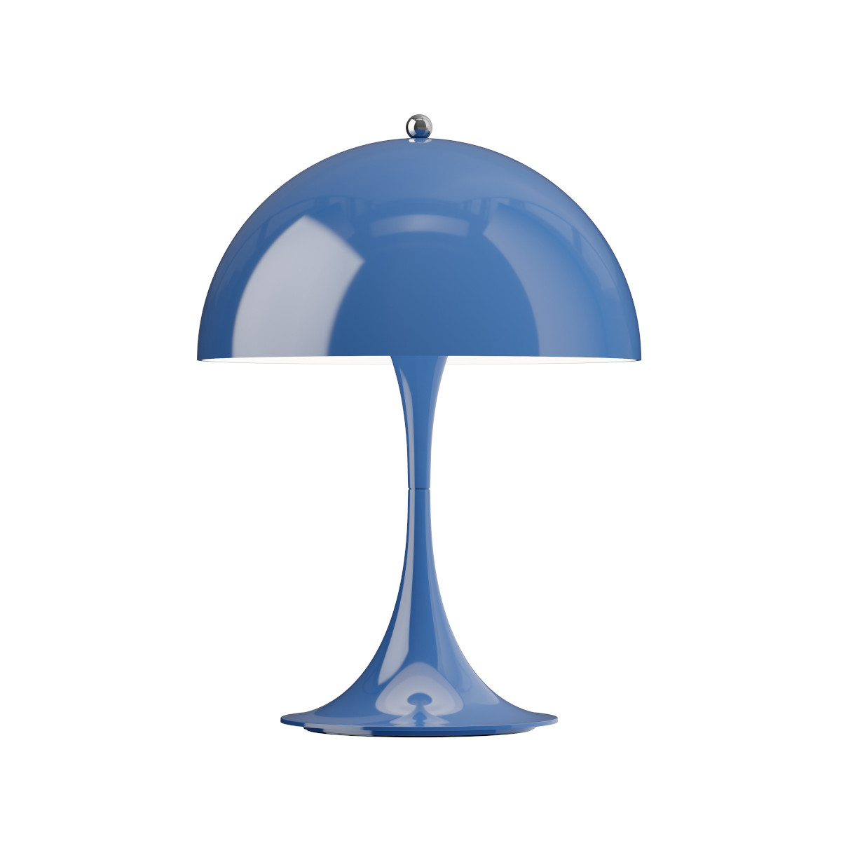 Panthella 250 Portable LED-Tischleuchte von Louis Poulsen, opak Indigo-Blau, dimmbar, kabellos, skandinavisches Design