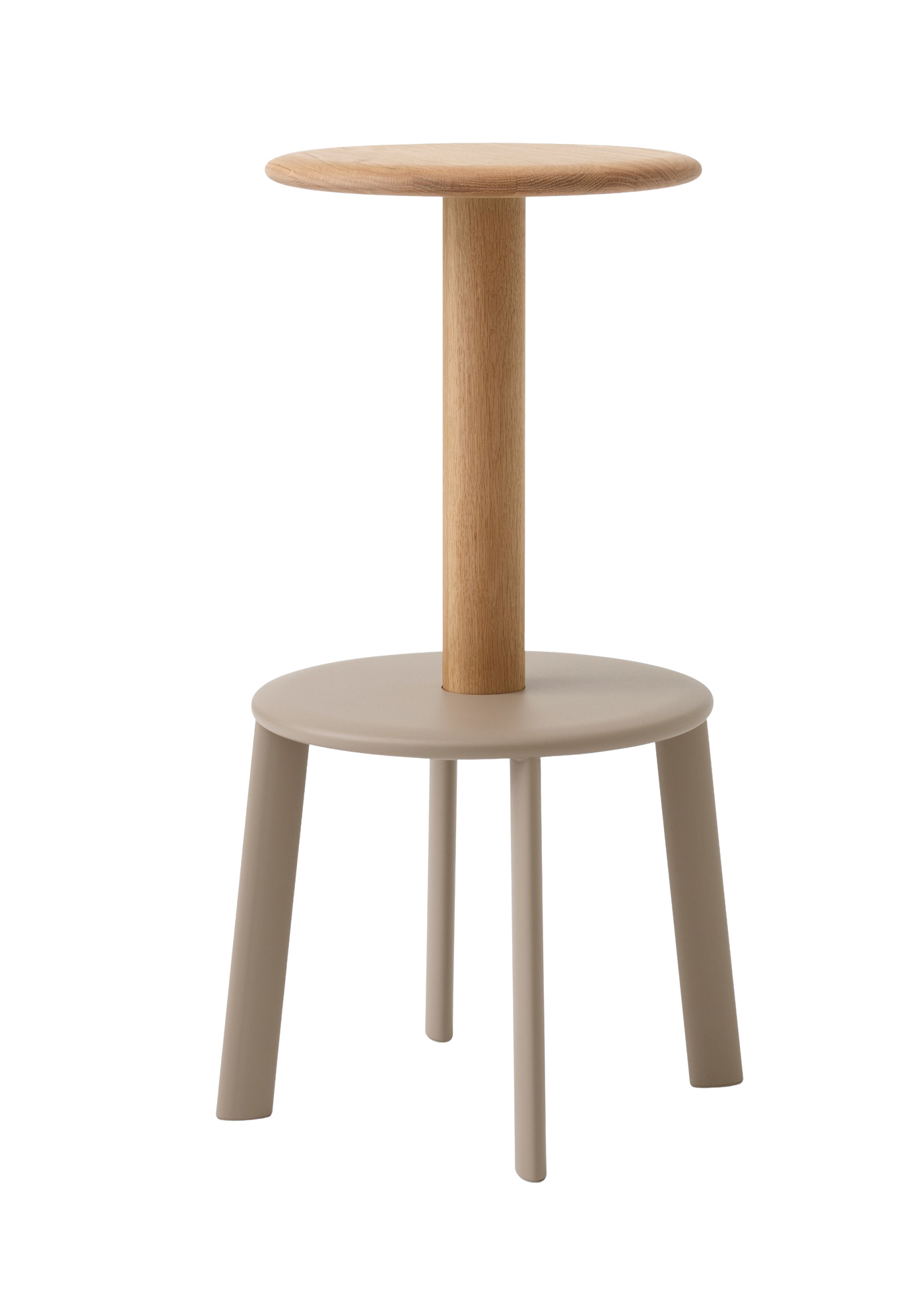 Massif AV40 Barhocker, höhe 75 cm, eiche natur / grey beige