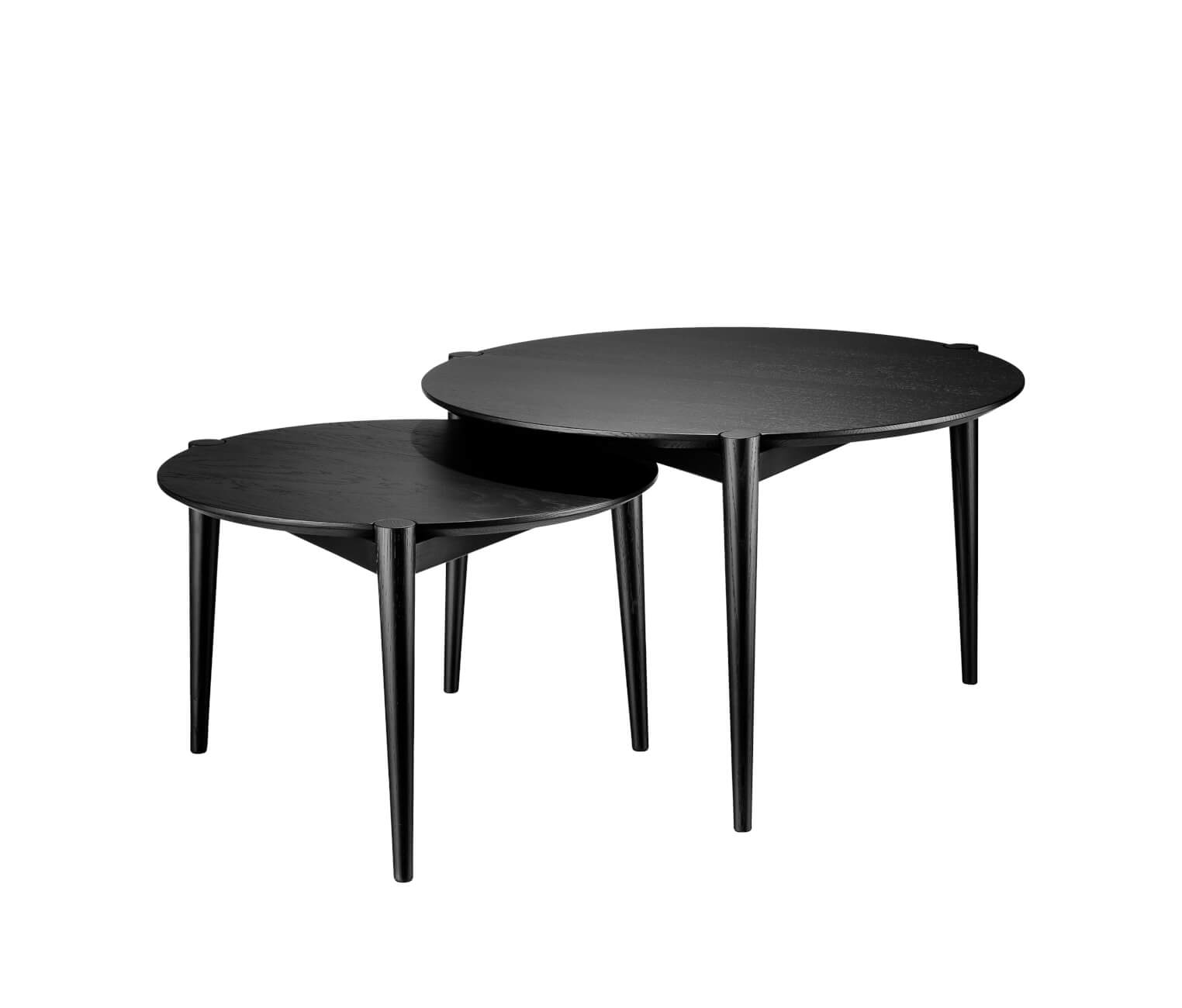 FDB Møbler D102 Søs Couchtisch, Eiche schwarz, stilvoll im Wohnzimmer platziert – elegant, funktional und langlebig