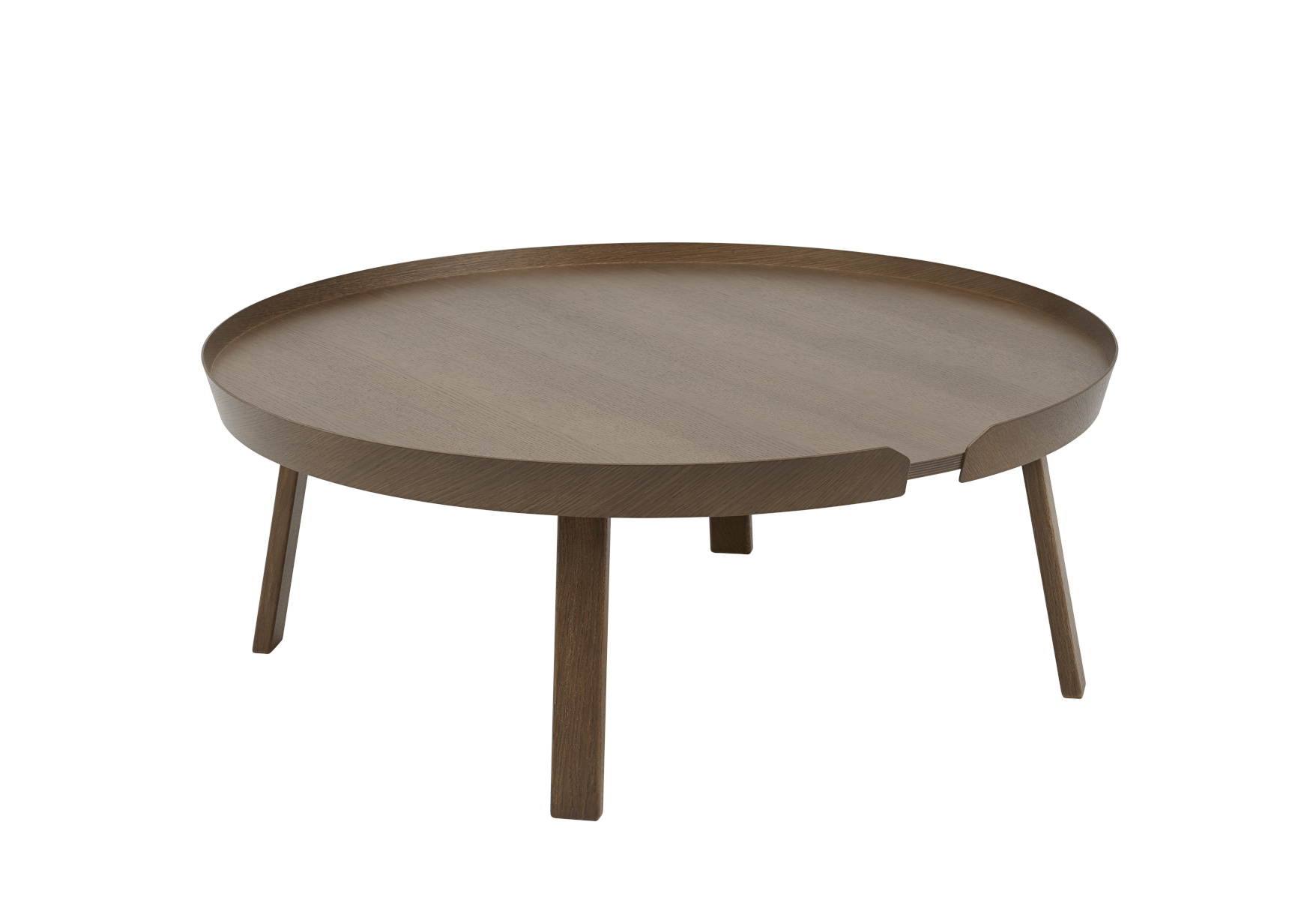 Muuto Around Couchtisch Ø 95 cm in dunkelbraun – modernes skandinavisches Design für stilvolle Wohnzimmer