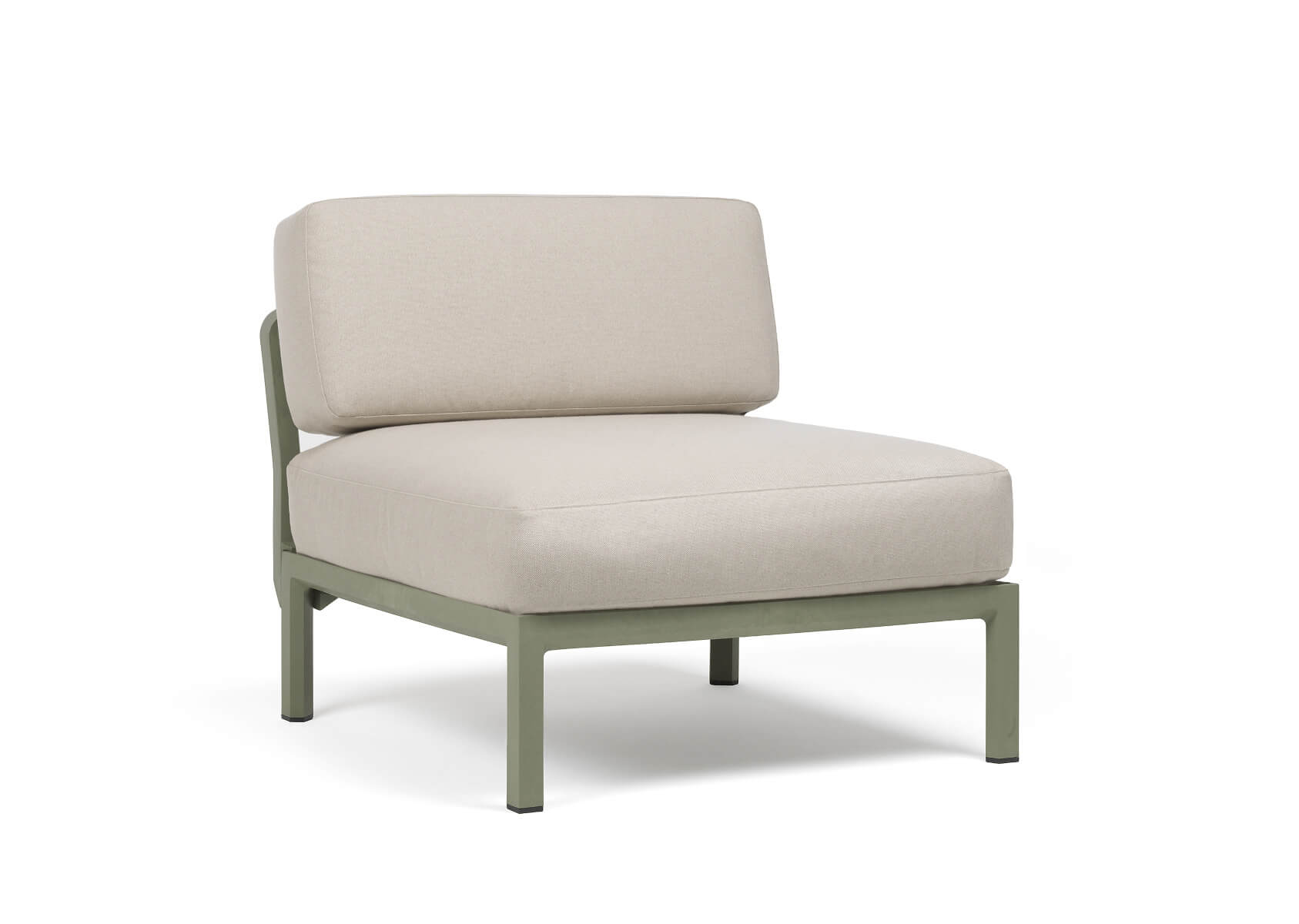 Nardi Maximo Modulsofa Mittelelement, cactus/perla Sunbrella, wetterfest, modernes Outdoor-Design aus Italien