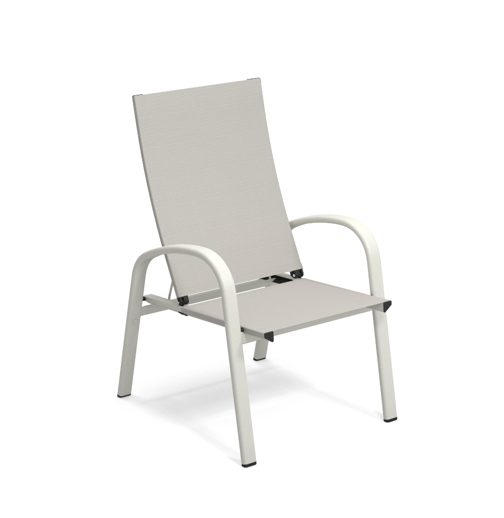 Holly Loungesessel, weiß / grau Holly Loungesessel, weiß / grau