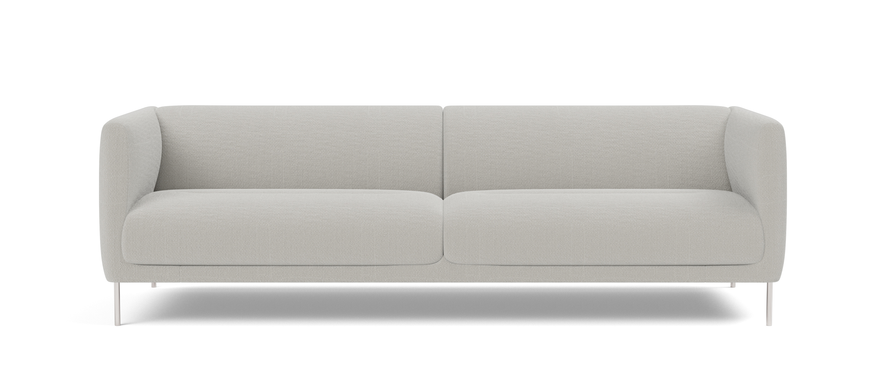 Konami Sofa 2,5-Sitzer, brushed steel / loop 32