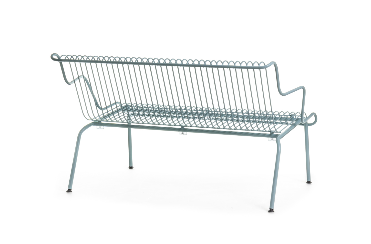 Magis South Bank 70 cm, light blue, hochwertige Outdoor-Bank, robust, komfortabel, modernes italienisches Design