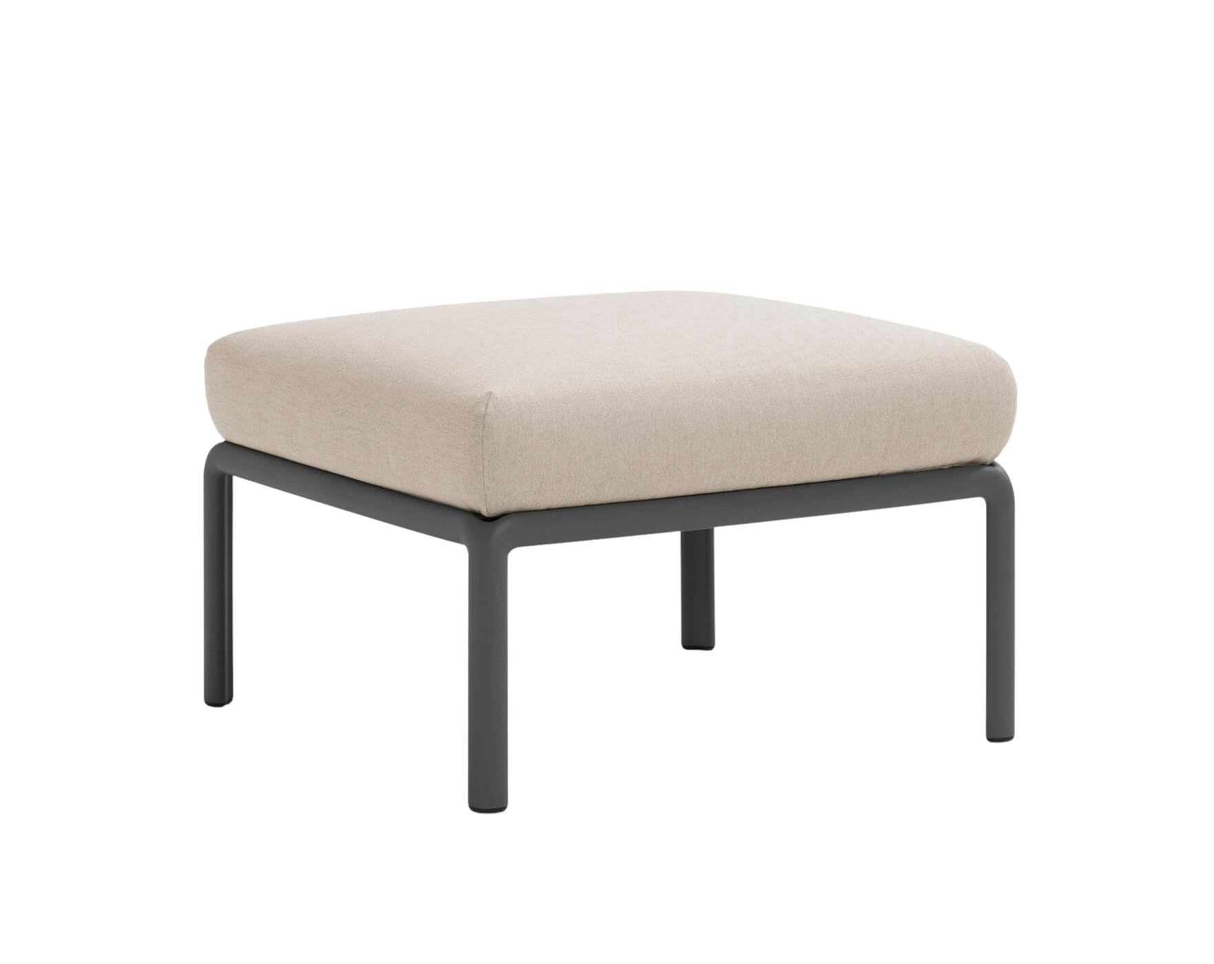 Nardi Komodo Pouf anthrazit, modularer Outdoor-Sitz, wetterfest, leicht, modernes italienisches Design