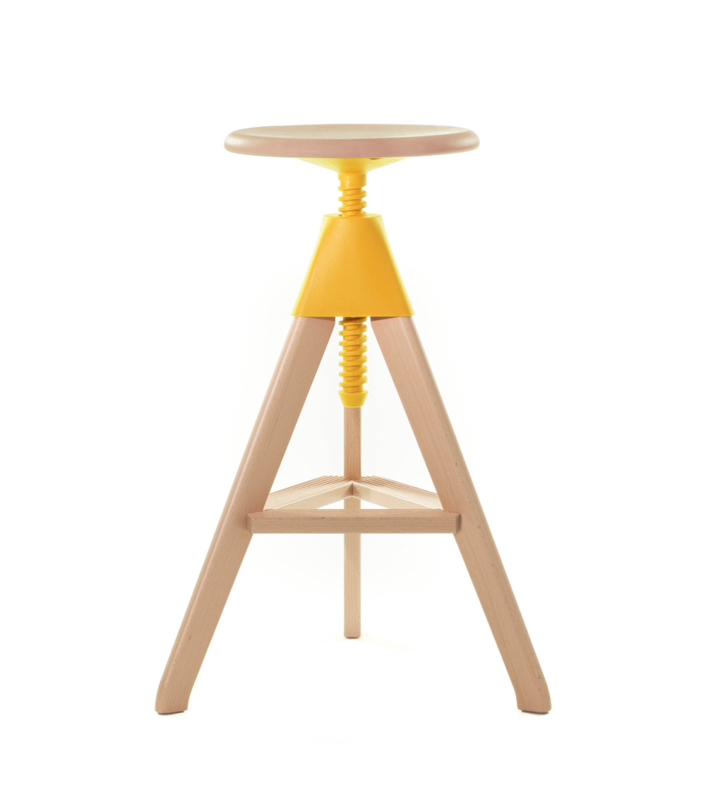 Magis Tom The Wild Bunch Barhocker gelb, italienisches Design, moderner Barstuhl, robust, komfortabel