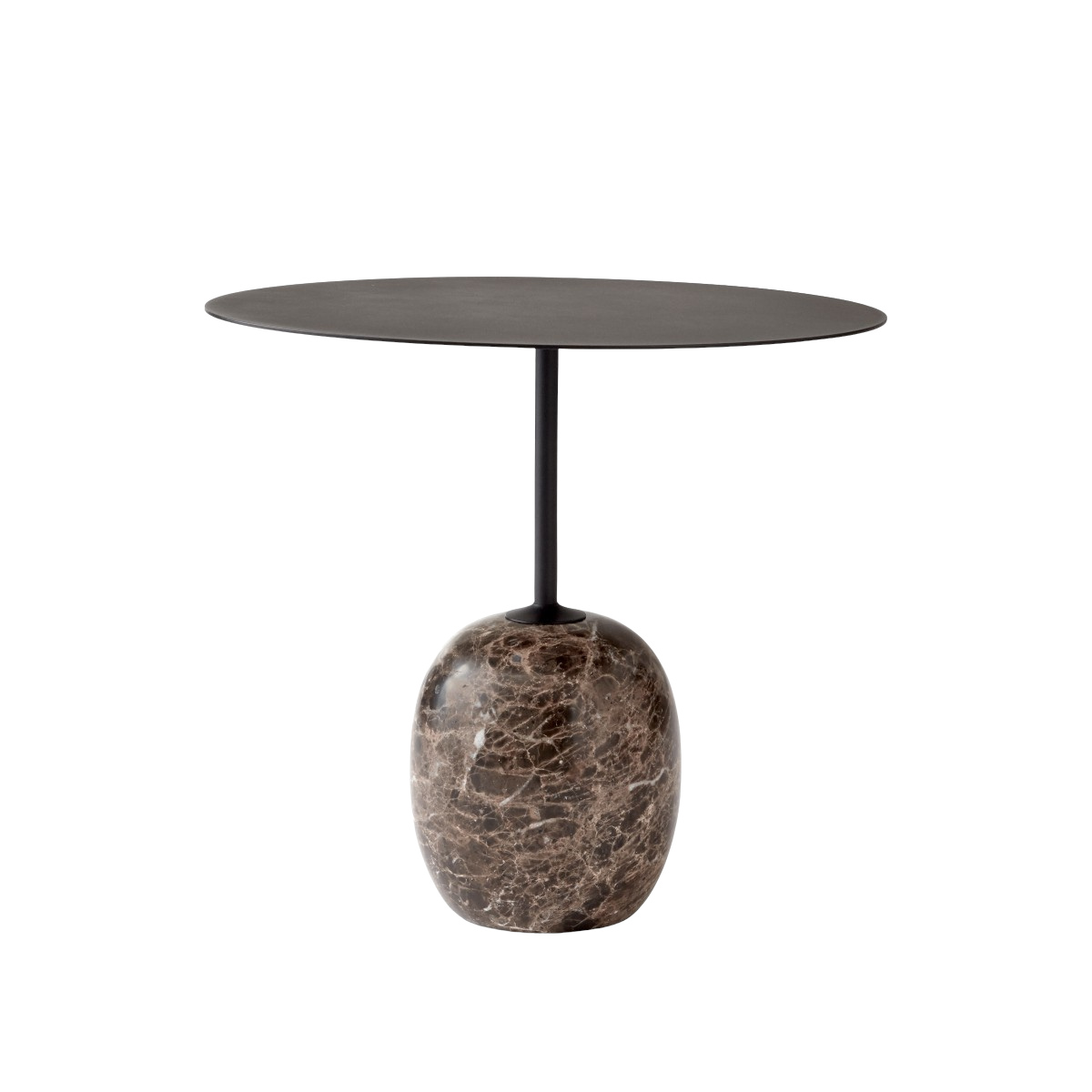 Lato LN9 Beistelltisch, emparador marmor / schwarz