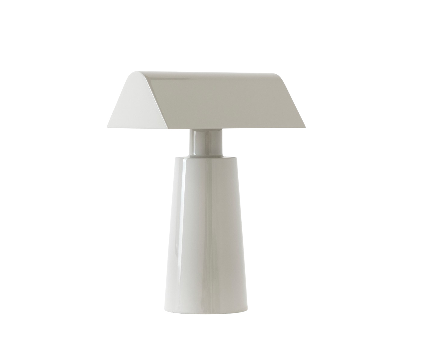 &Tradition Caret MF1 LED Akku-Tischleuchte, silk grey, skandinavisches Design – stimmungsvolles Licht für Wohn- oder Arbeitsbereich