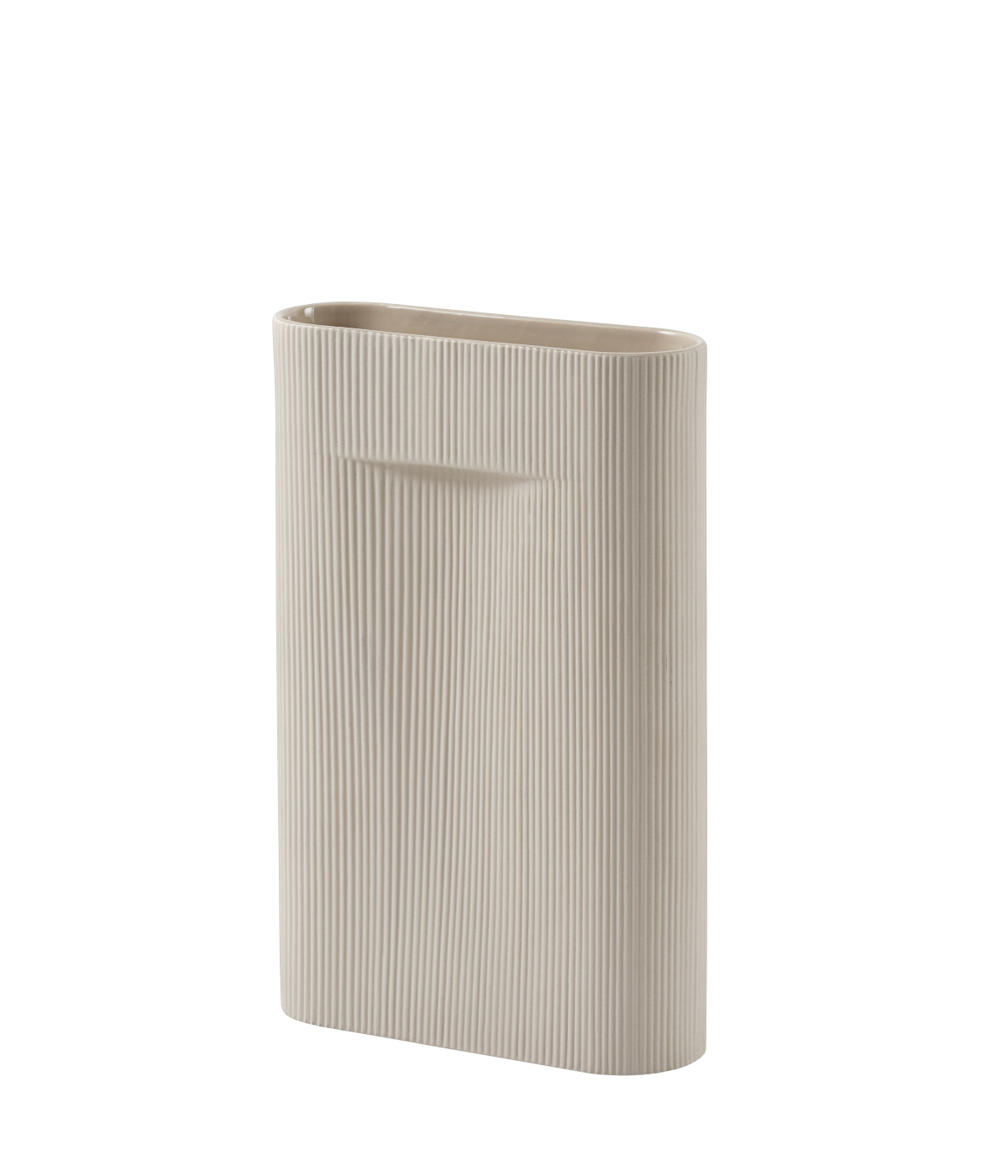 Ridge Vase, H 48,5 cm, beige