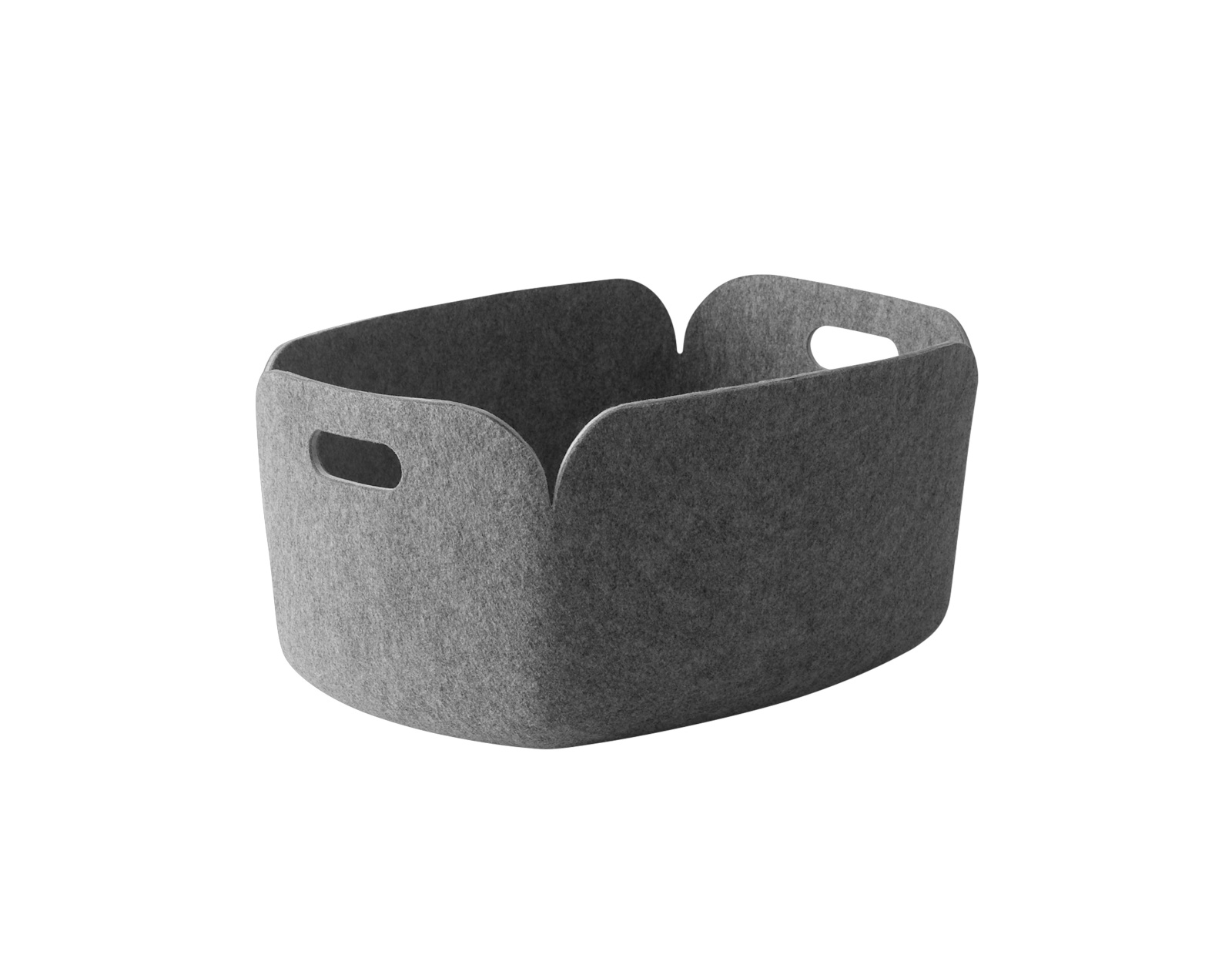 Muuto Restore Aufbewahrungskorb – nachhaltige Aufbewahrung in modernem Design Muuto Restore Aufbewahrungskorb in Grau Melange, vielseitiger Filzkorb für stilvolle und nachhaltige Organisation