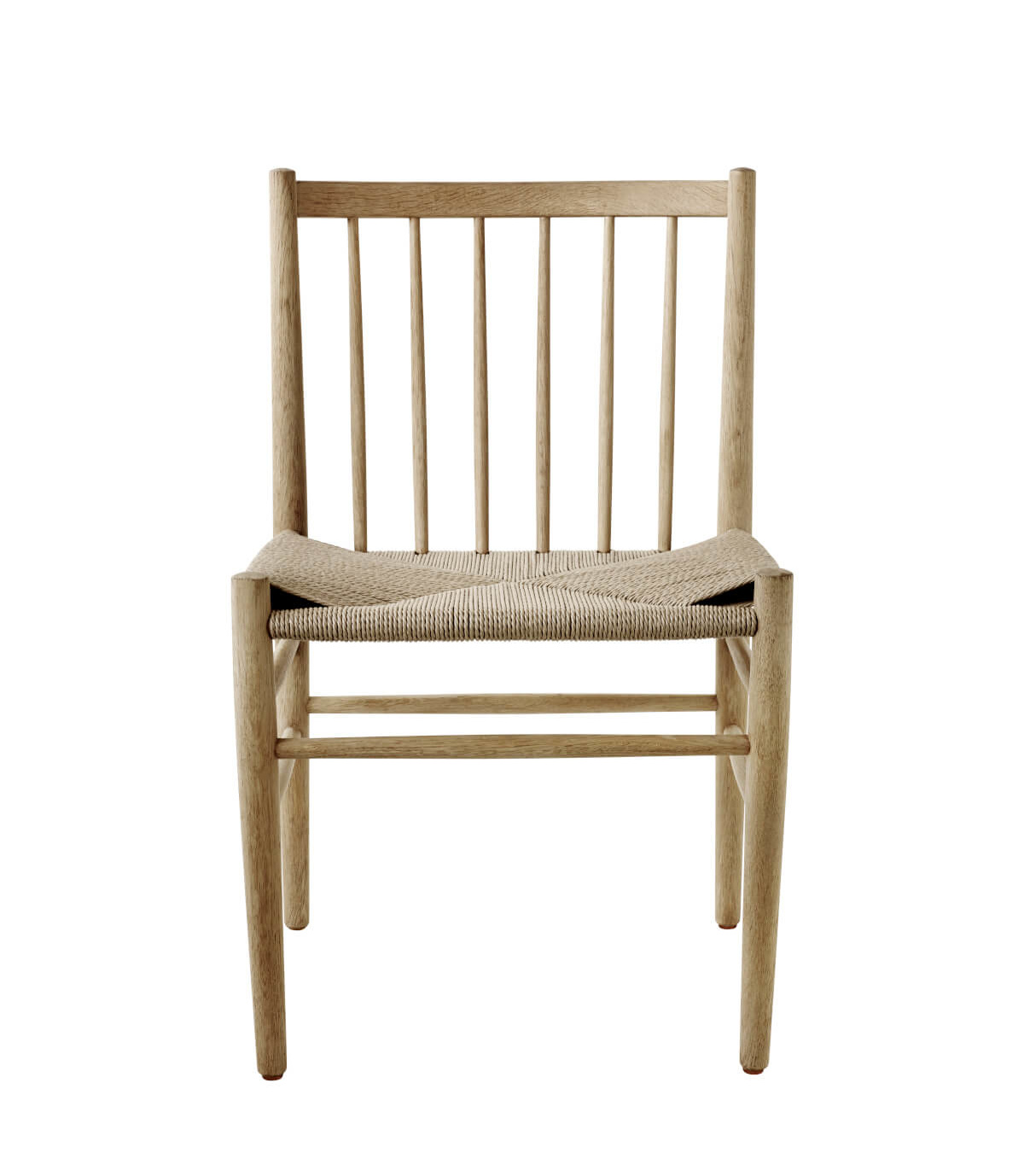 FDB Møbler J80 Stuhl, nordischer Design-Stuhl, ergonomisch, Eiche natur, Naturgeflecht, langlebig, funktional