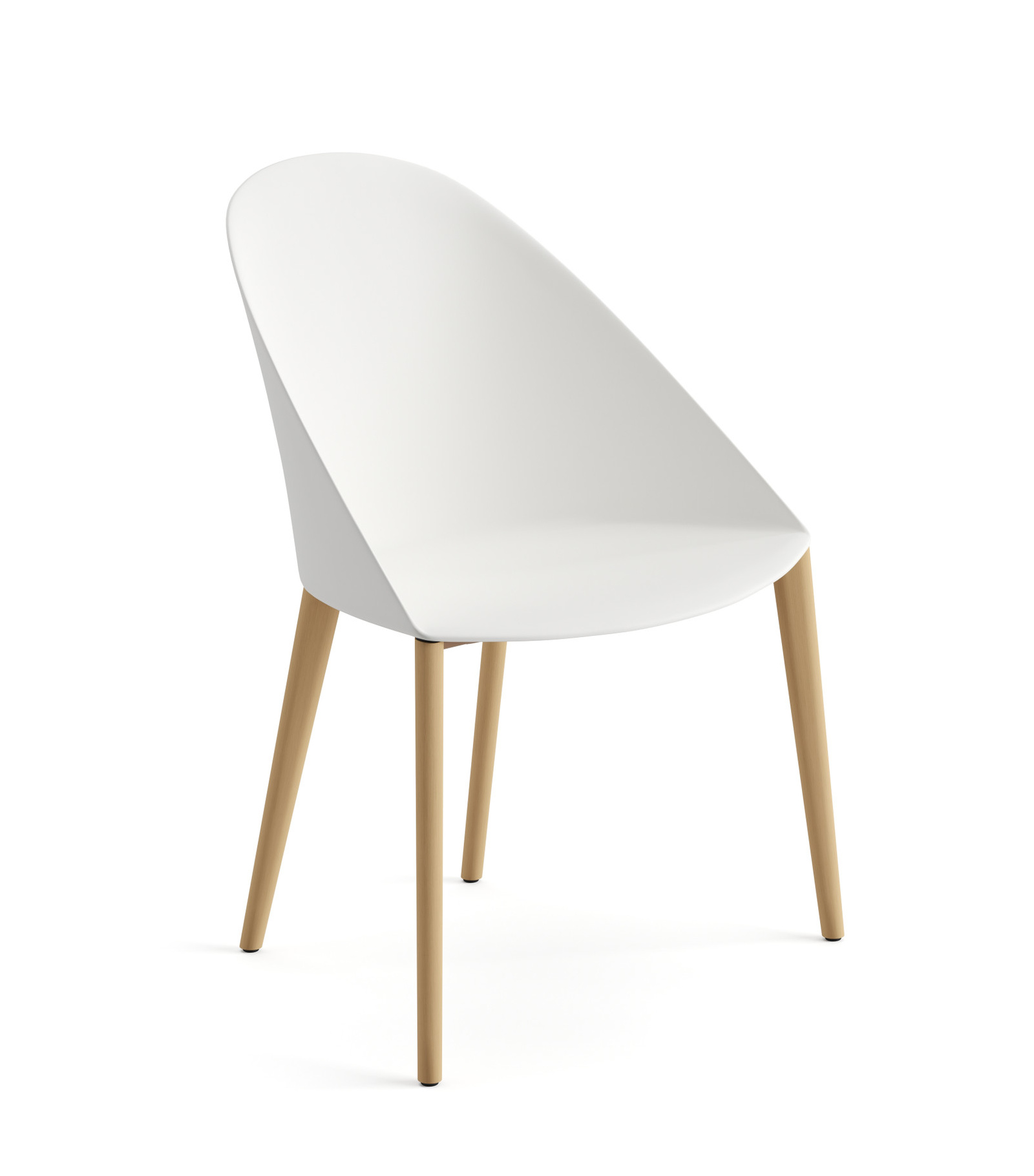 Cila Stuhl, kunststoff, eiche natur / weiß #2204