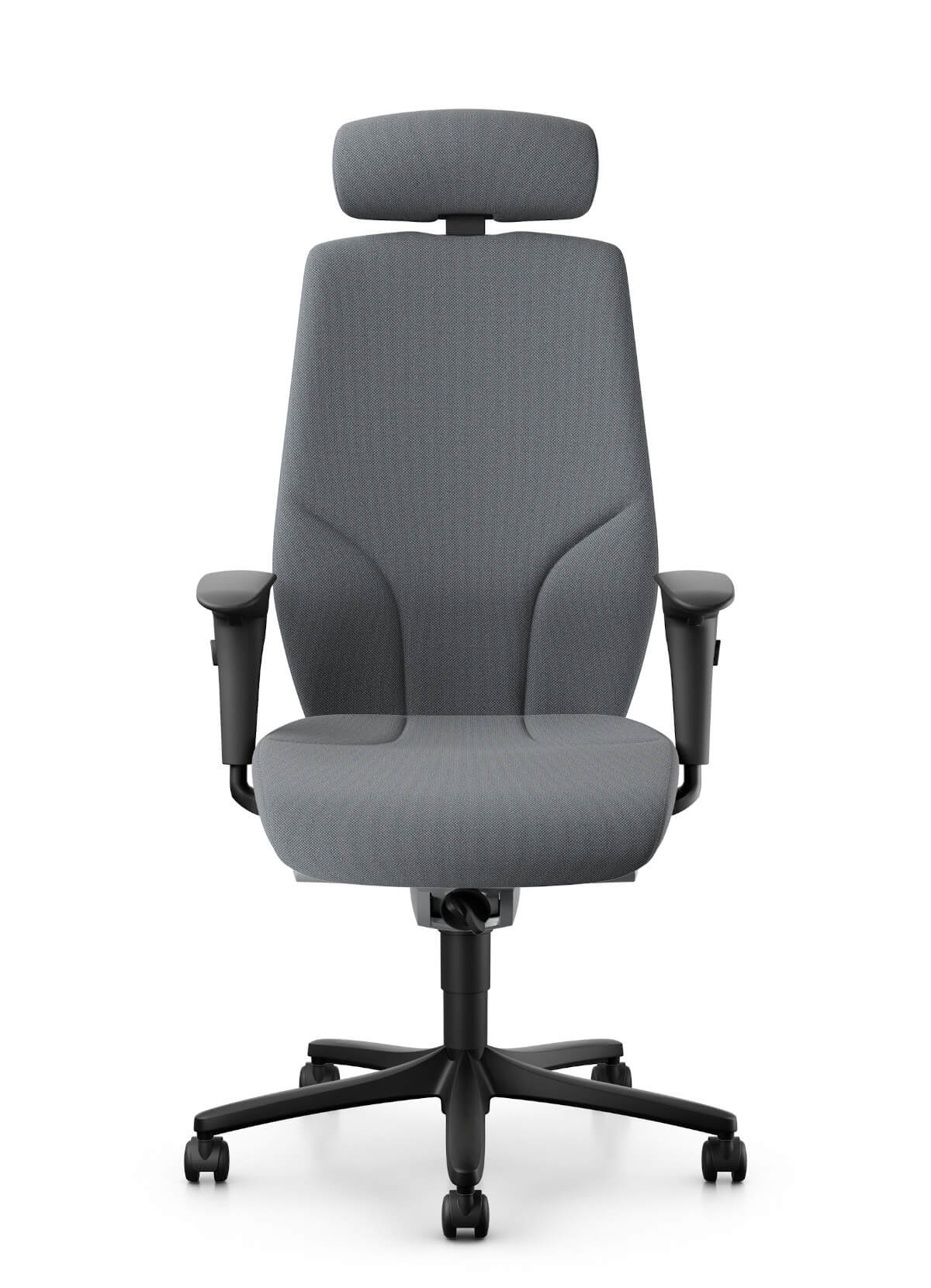 Giroflex 64-9878 Bürostuhl mit höhenverstellbarer Kopfstütze, Armlehnen und ergonomischem Design, ideal als Chefsessel