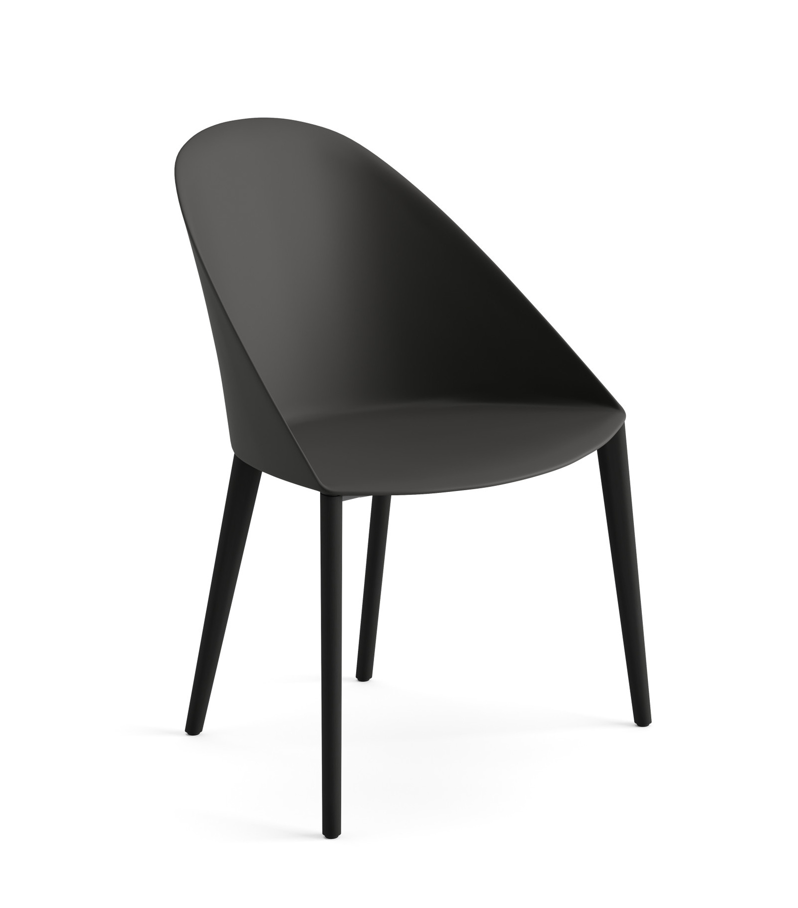 Cila Stuhl, kunststoff, wenge / schwarz #2204