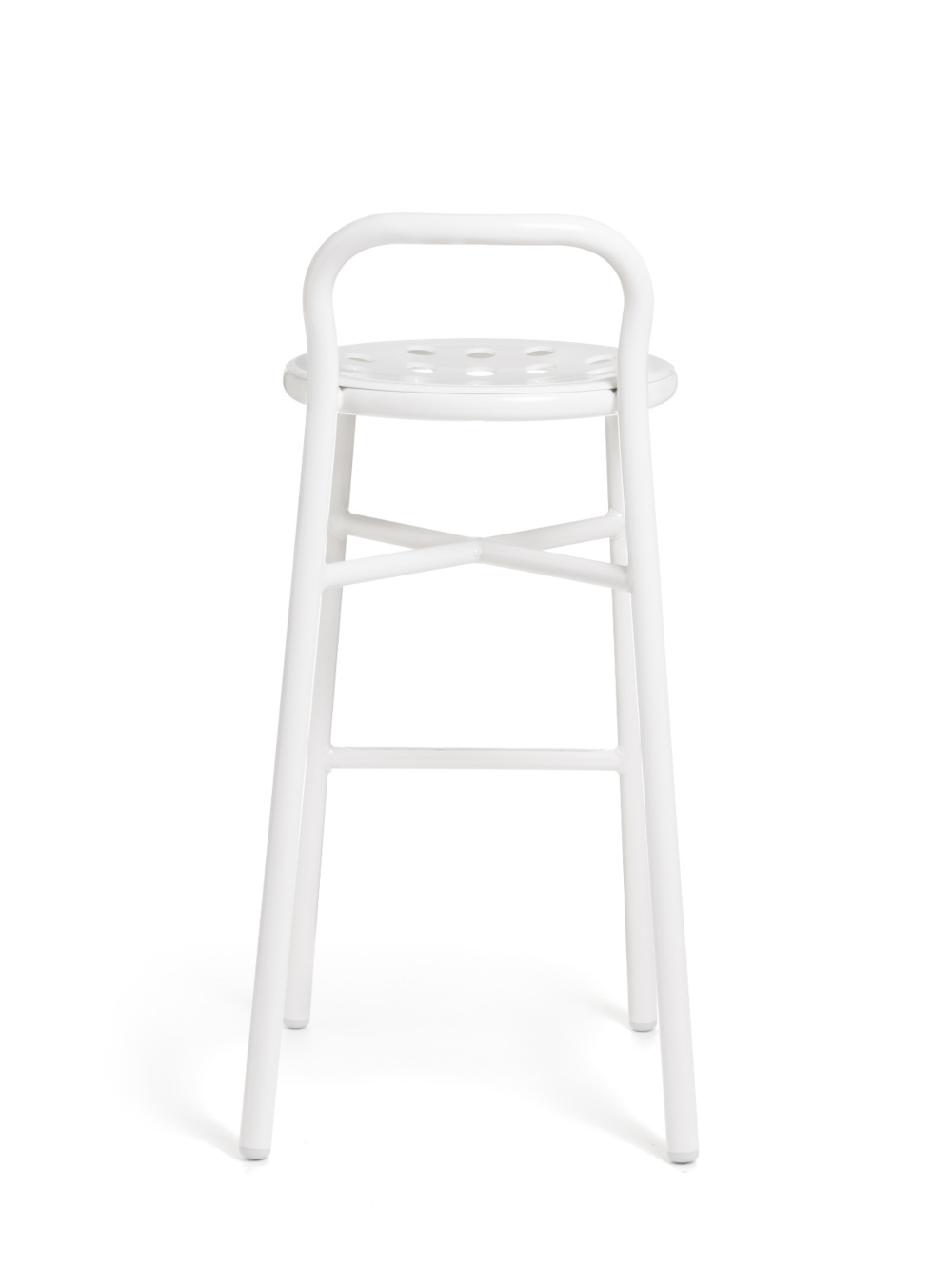 Magis Pipe Barhocker 77 cm, weiß, minimalistischer Design-Hocker, hochwertig, italienisches Design