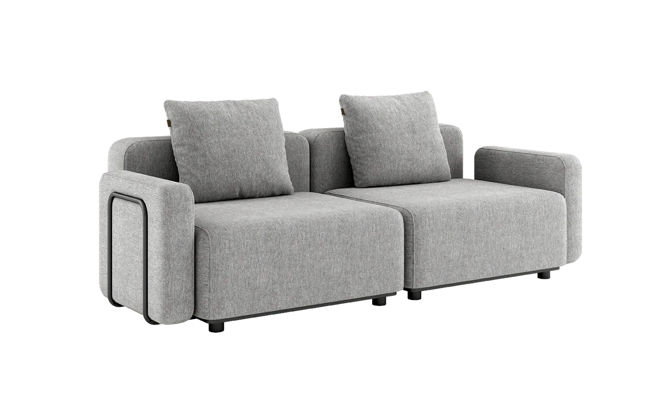 Cobana Loungesofa 2-Sitzer mit Armlehnen, cobana sand melange