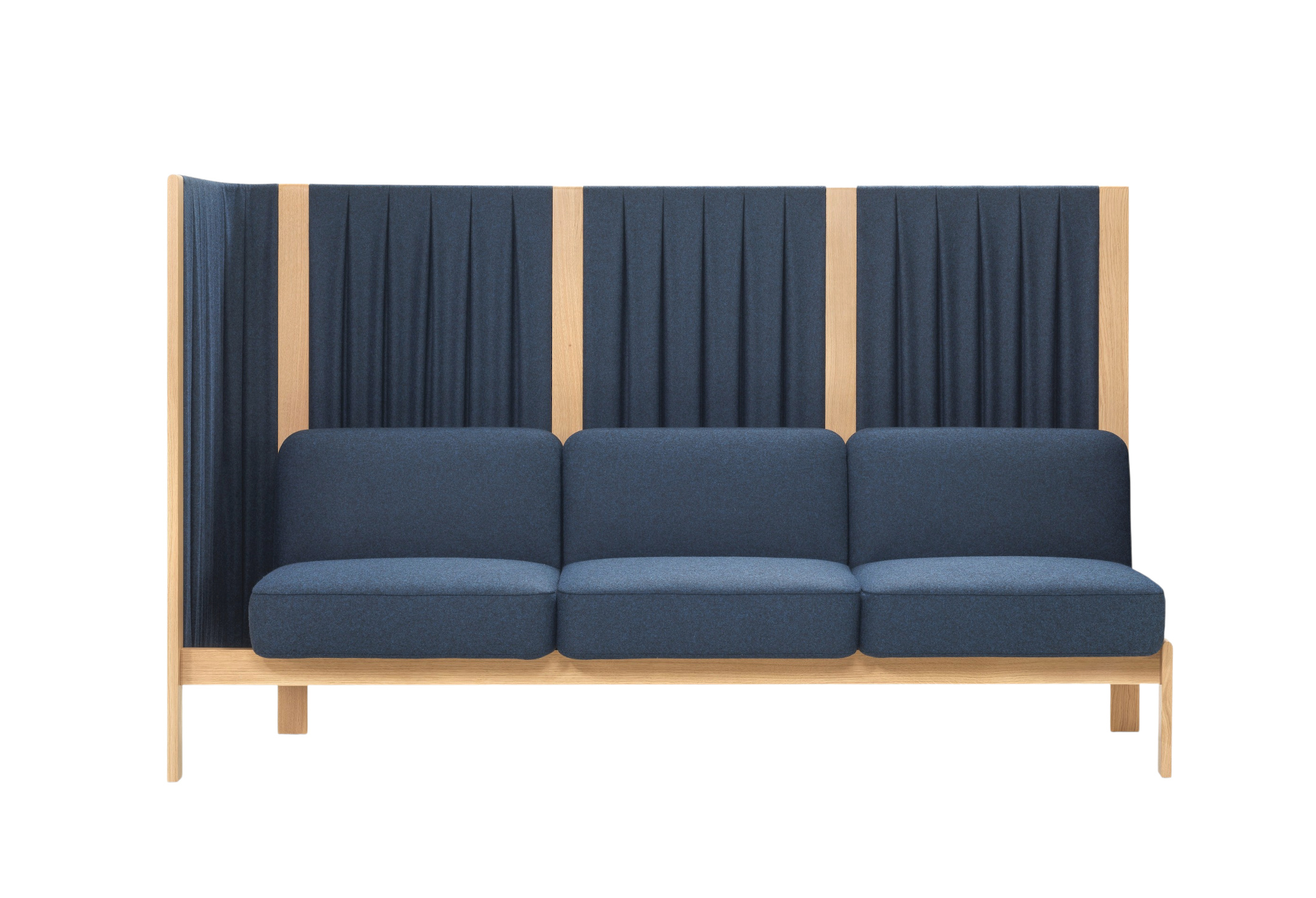 Velum Highback Sofa 3-Sitzer, Rücken- und Seitenpaneel rechts