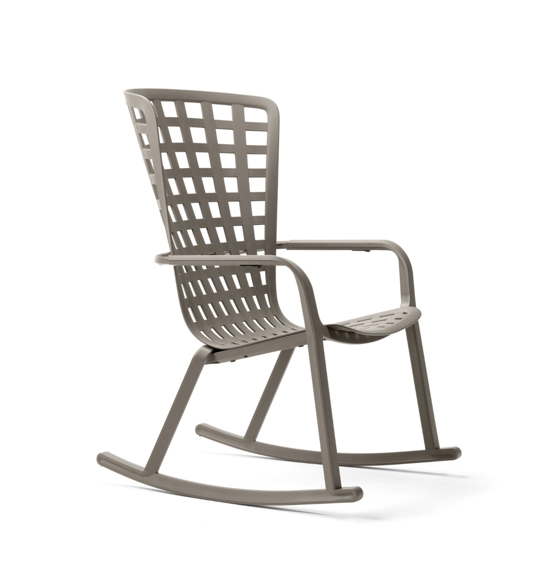 Nardi Folio Outdoor-Schaukelstuhl tortora, wetterfest, leicht, langlebig, ergonomisch, modernes italienisches Design