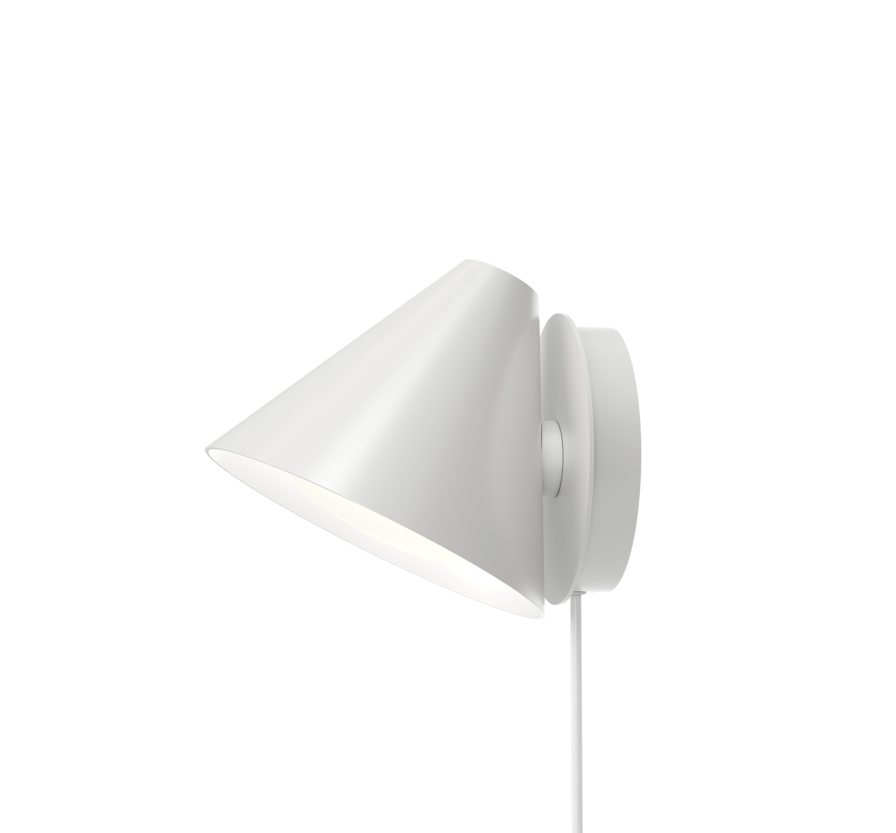 Louis Poulsen Keglen Wandleuchte weiß, modernes Design, blendfreies Licht, ideal für Wohn- und Arbeitsbereiche