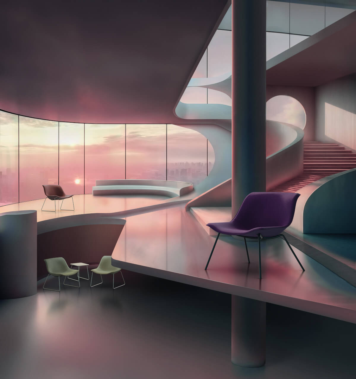 Bequemer Interstuhl SHUFFLEis1 SU434 Loungesessel mit Polsterung, ergonomischem Komfort und stilvollem Look