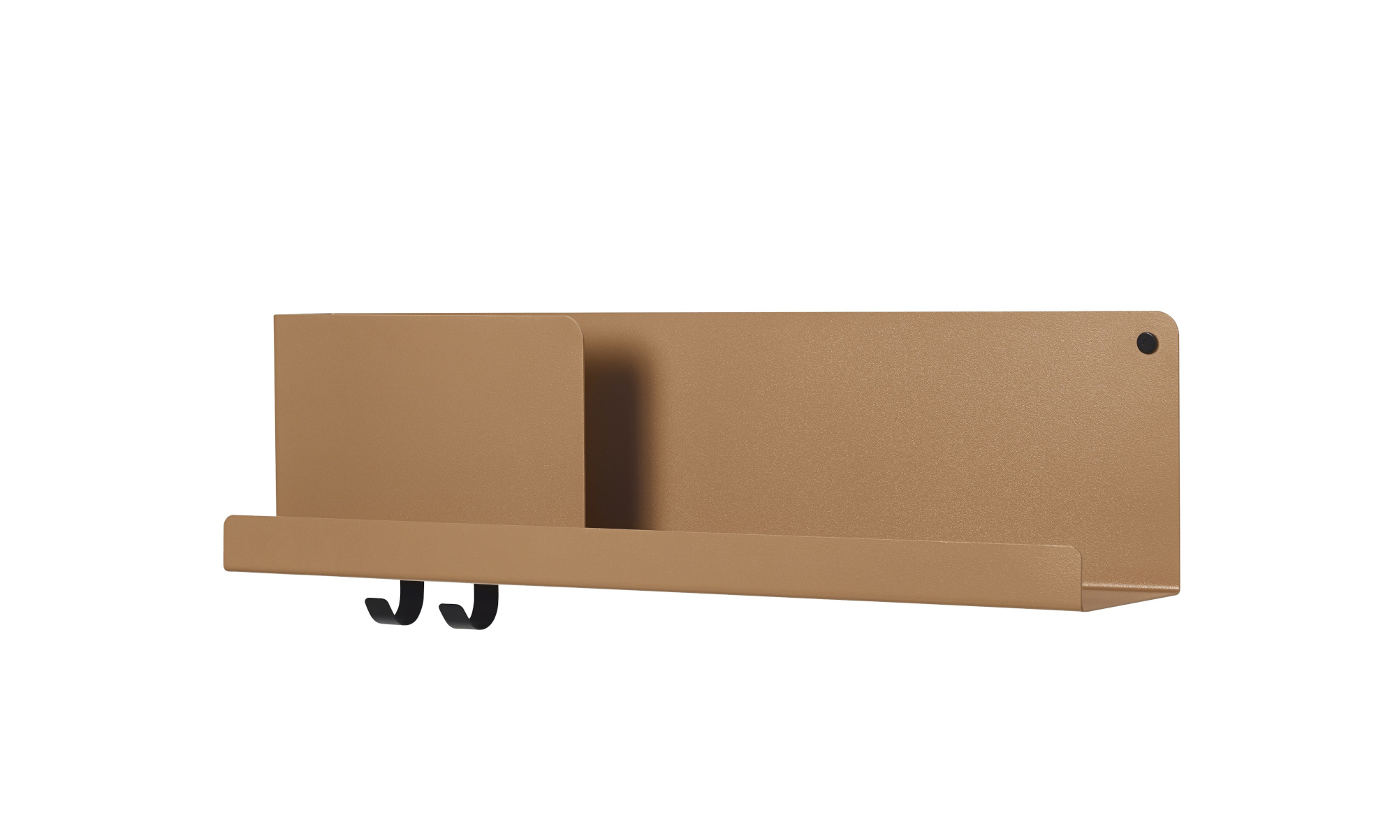 Folded Wandregal, 63 x 16 cm, schwarz