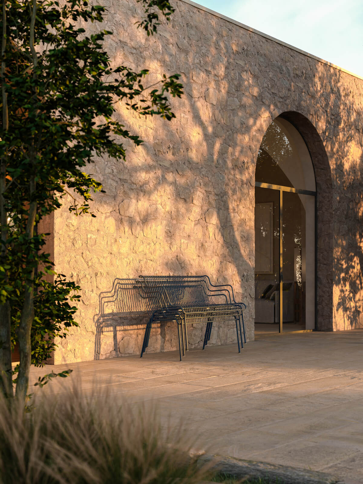 Magis South Bank im modernen Wohnbereich oder Outdoor, leicht, elegant und hochwertig – italienisches Design