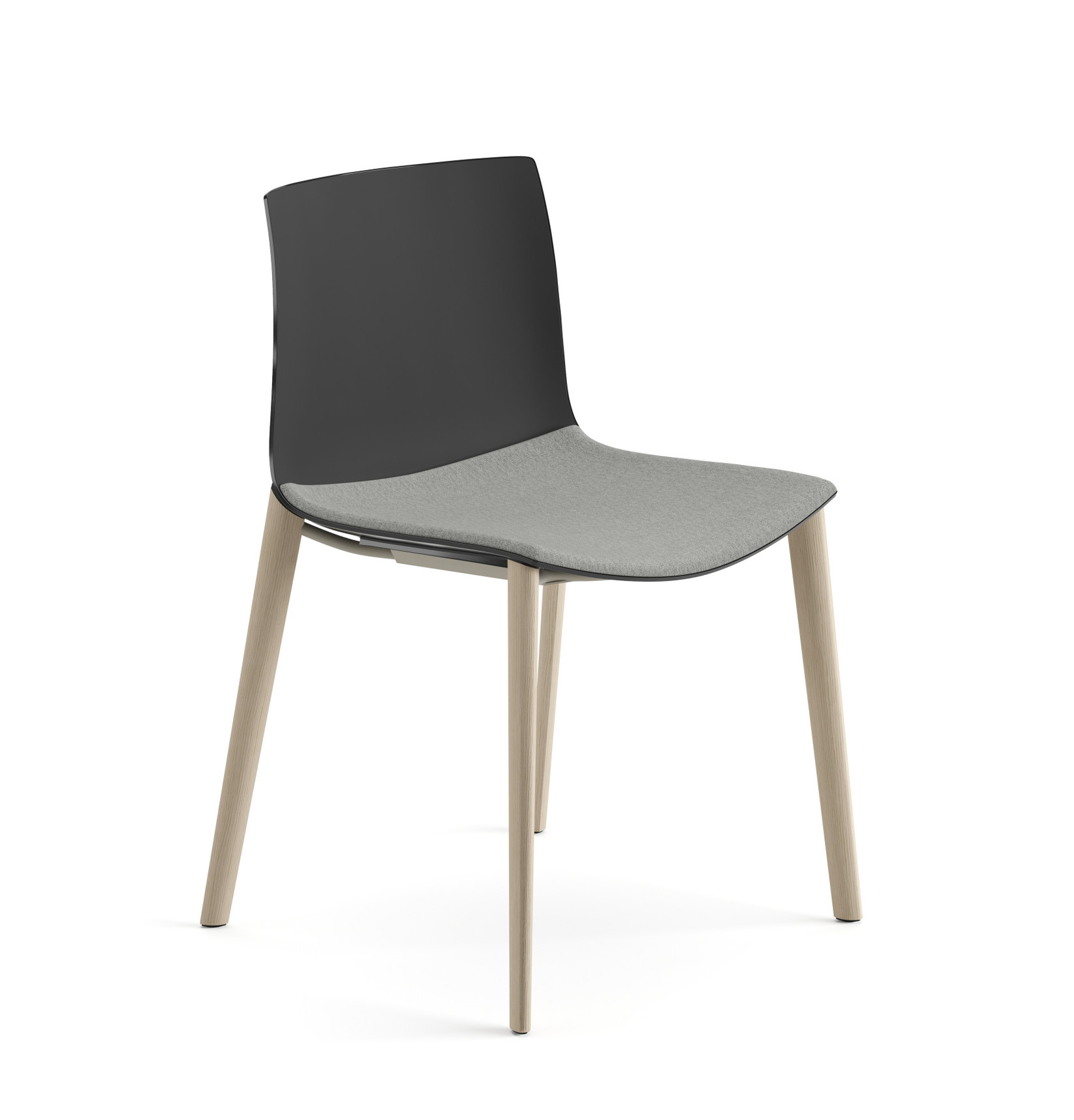 Catifa 46 Stuhl, einfarbig, kunststoff mit polstersitz #0308