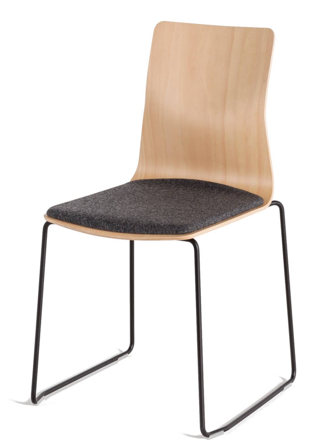 Linar Plus Stuhl mit Kufengestell, sitz gepolstert