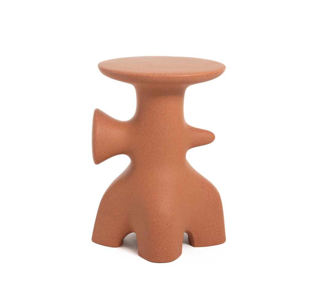 Archeo Hocker, hoch, terracotta orange